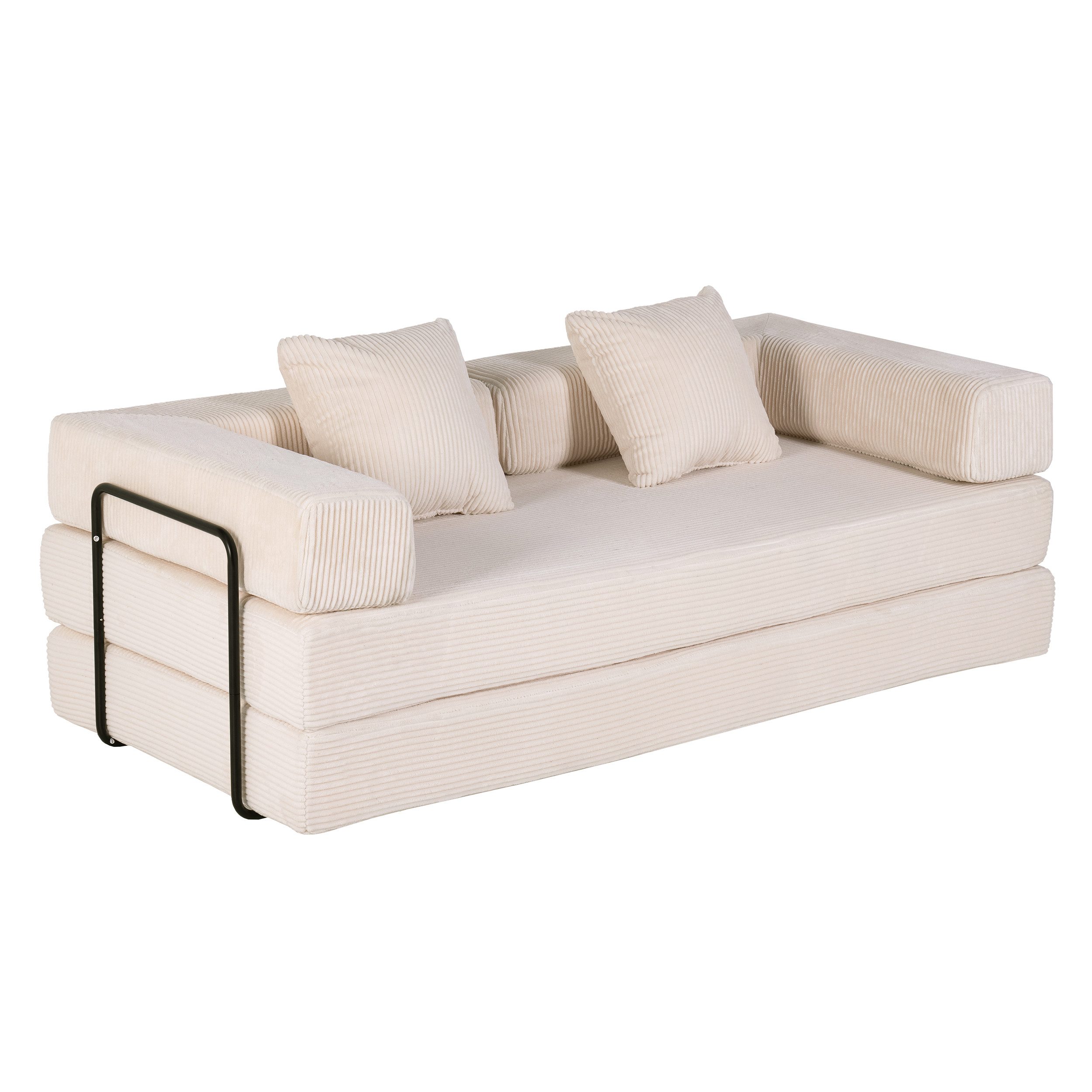 Leawin Sofa Faltbares Cord Schlafsofa, 4-in-1 günstig online kaufen