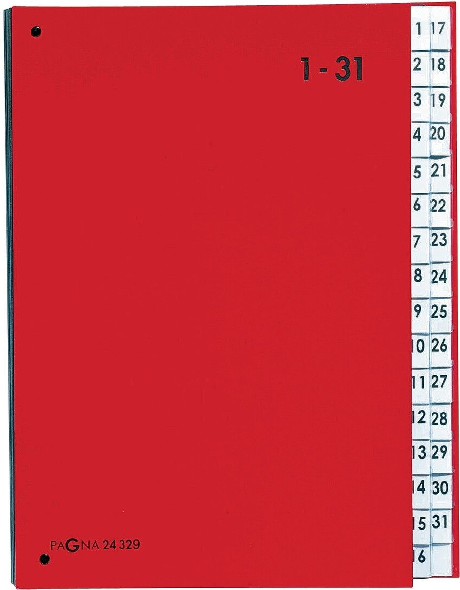 PAGNA Organisationsmappe Pultordner 1-31 Color-Einband rot
