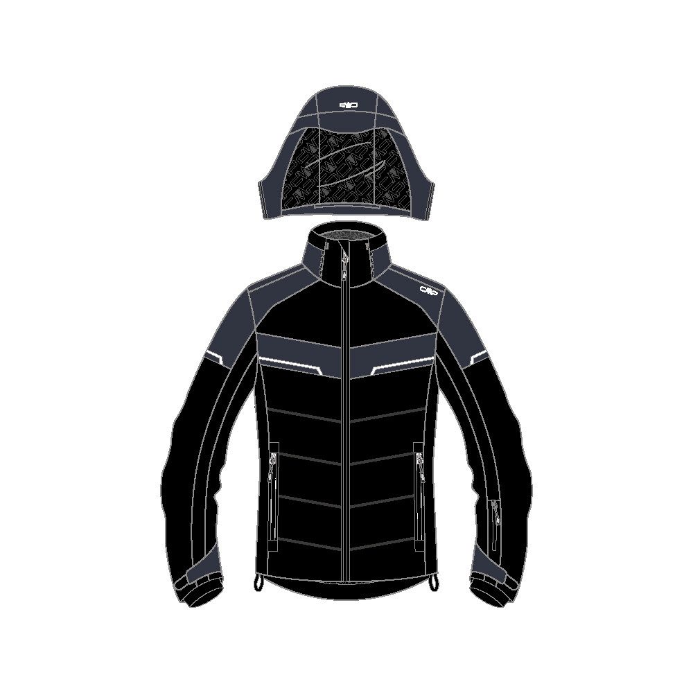 Skijacke CMP Herren Skijacke Man Zip Hood Jacket 33W0887