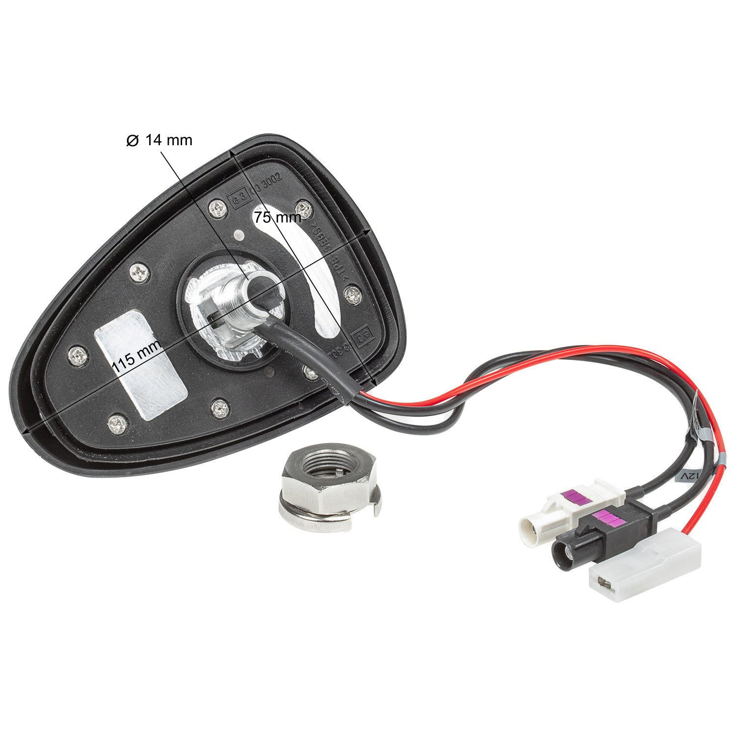 tomzz Audio 1500-010 Accoppiatore dell'antenna SMB (F) a FME (M) DAB compatibile con JVC Alpine Blaupunkt