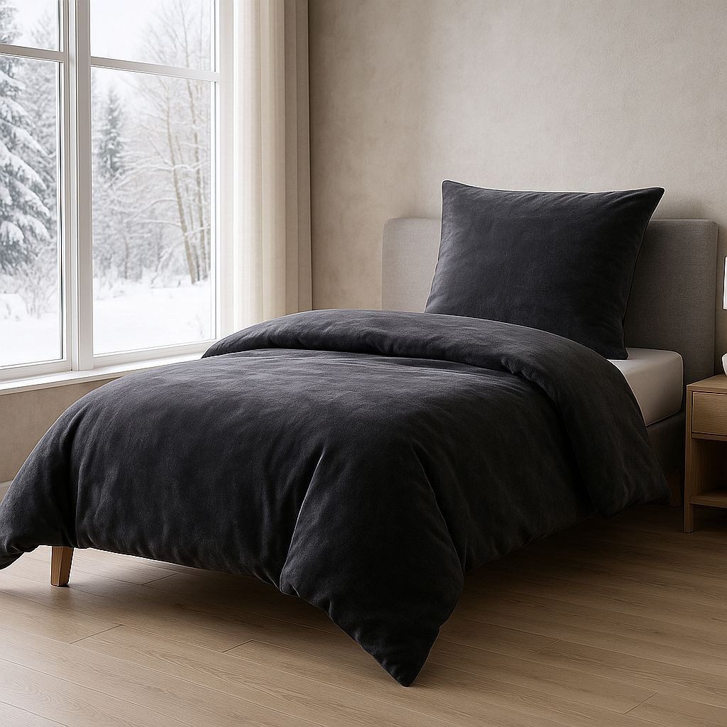 Malika Bettwäsche Teddy Plüsch Winter Bettbezug Cashmere Touch, Cashmere Touch, 2 teilig, flauschig warme Nicky-Teddy-Plüsch, angenehm weicher Stoff