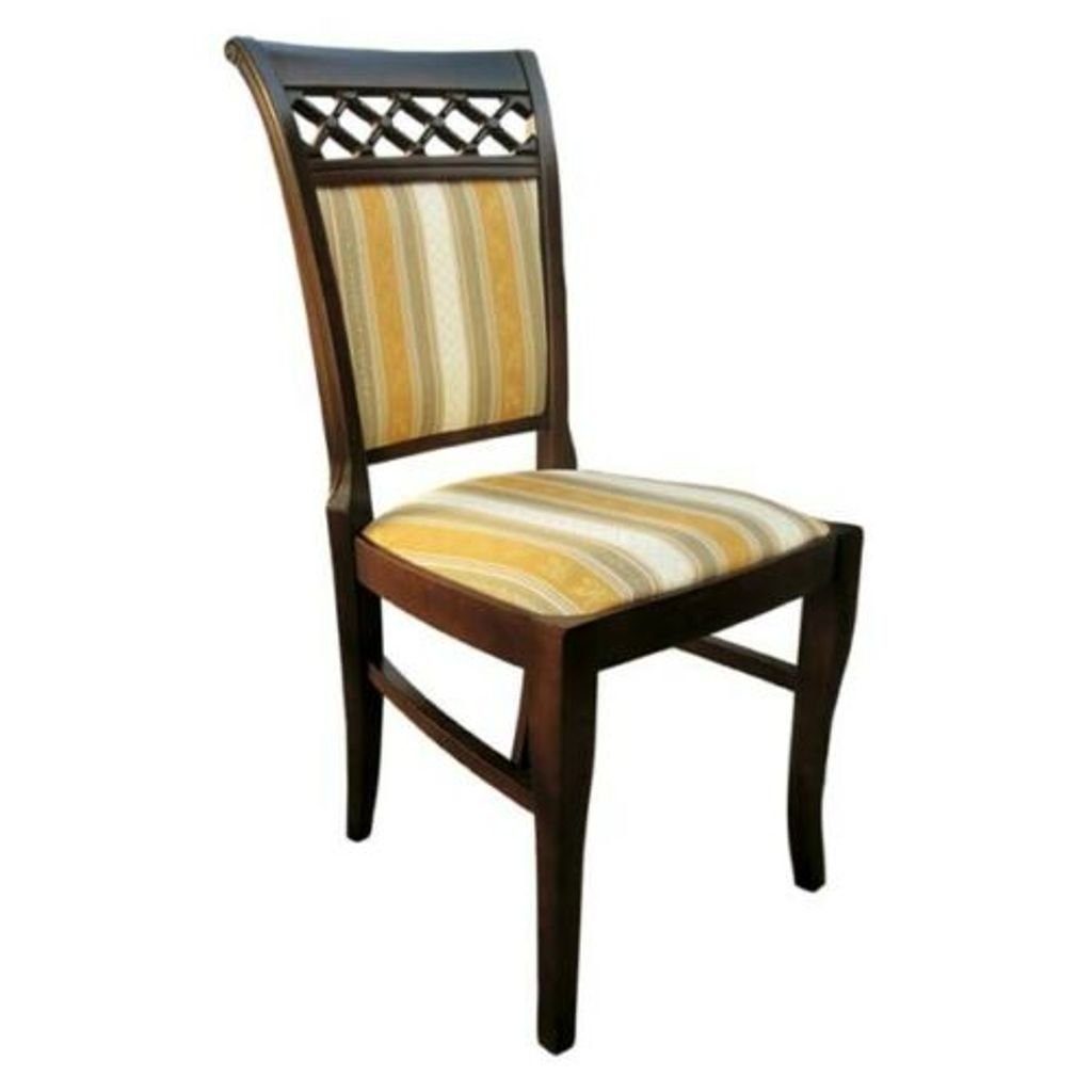 JVmoebel Esszimmerstuhl, Design Set 4x Sessel Stuhl Holz Textil Polster Stühle Gastro Stoff Neu