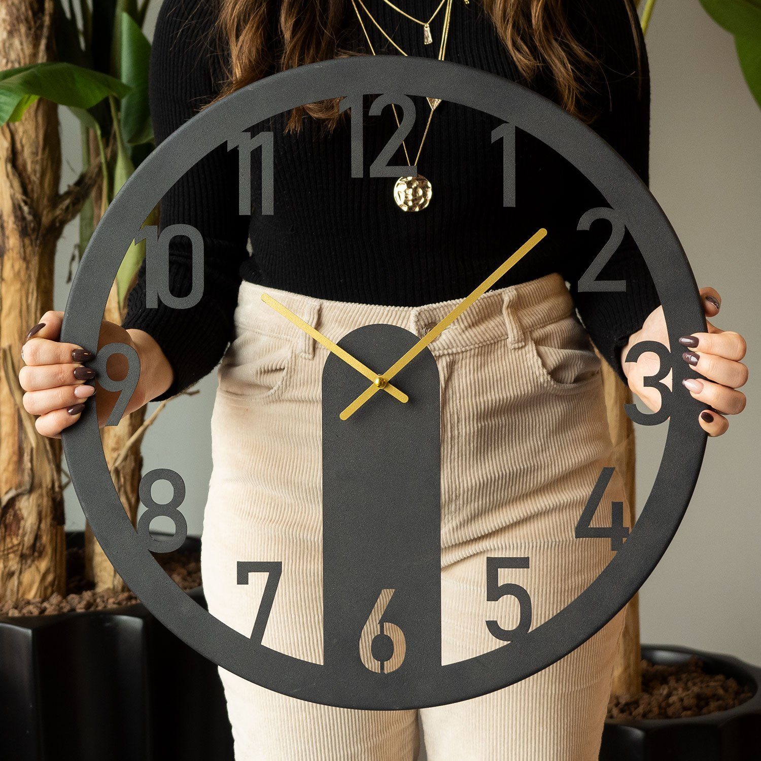 Wallity Wanduhr 100% STEEL (Thickness: 1,2 mm), 48 x 48 cm P1509 günstig online kaufen