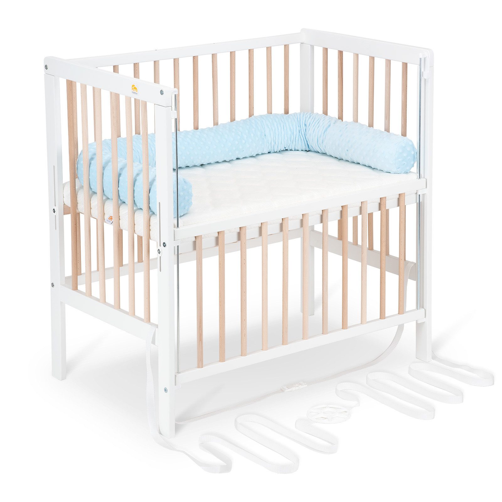 FabiMax Beistellbett Flex weiß / natur günstig online kaufen
