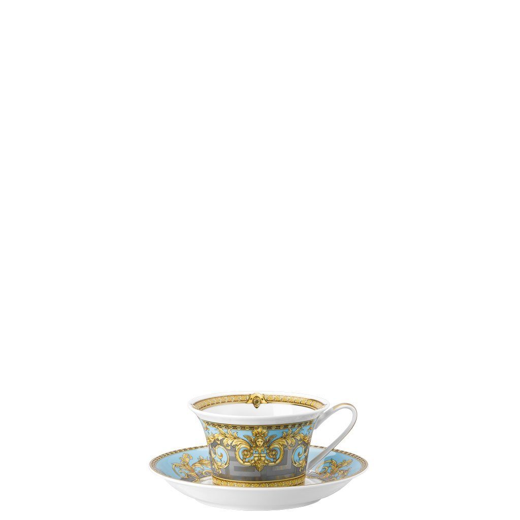 2-tlg., meets Rosenthal Gala Porzellan Versace Bleu Teetasse Versace Tasse Prestige