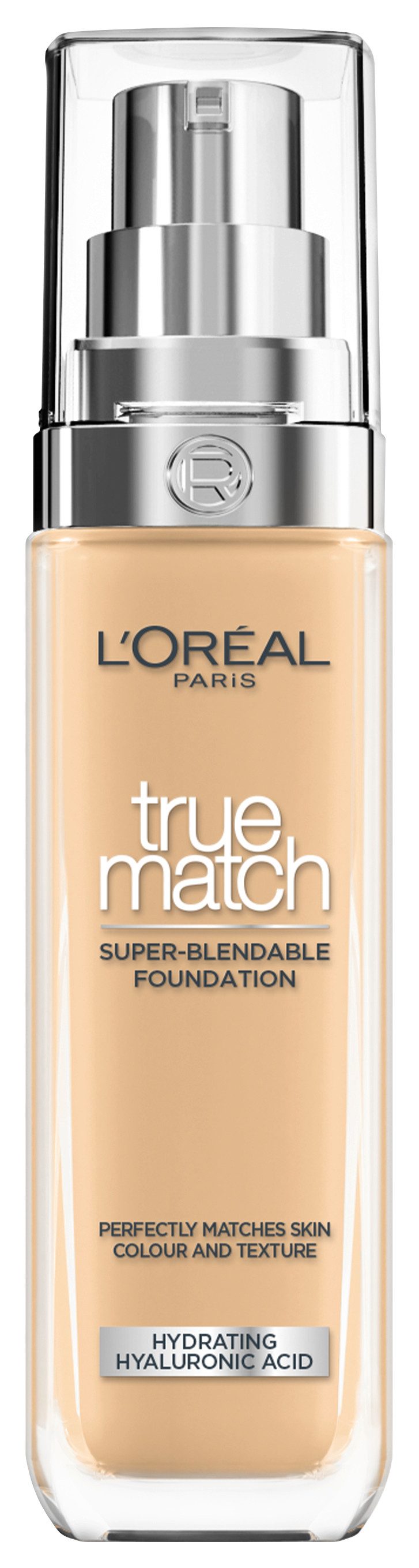 L'ORÉAL PARIS Foundation TRUE MATCH FOUNDATION, lässt sich mühelos verblenden, ohne sichtbare Ränder zu hinterlassen