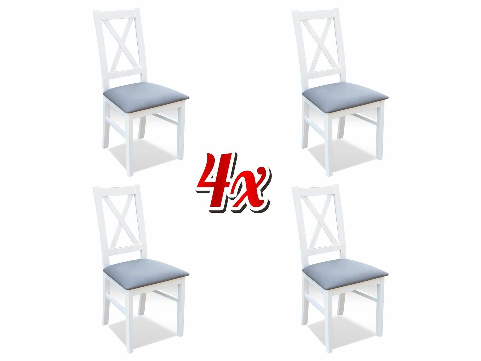 JVmoebel Stuhl, Esszimmer Lehn Polster Sitz Stühle Garnitur Komplett K22 4x Designer Stuhl Set