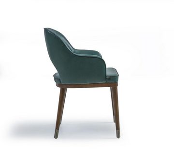 JVmoebel Esszimmerstuhl Stuhl mit Armlehnen Designer Esszimmer Neu Modern Möbel Polstersitz (1 St), Made in Europa
