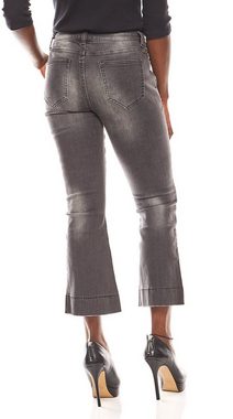 B.C. Best Connection by heine Regular-fit-Jeans B.C. Best Connections verkürzte Damen Flared Jeans Trend-Hose Schwarz