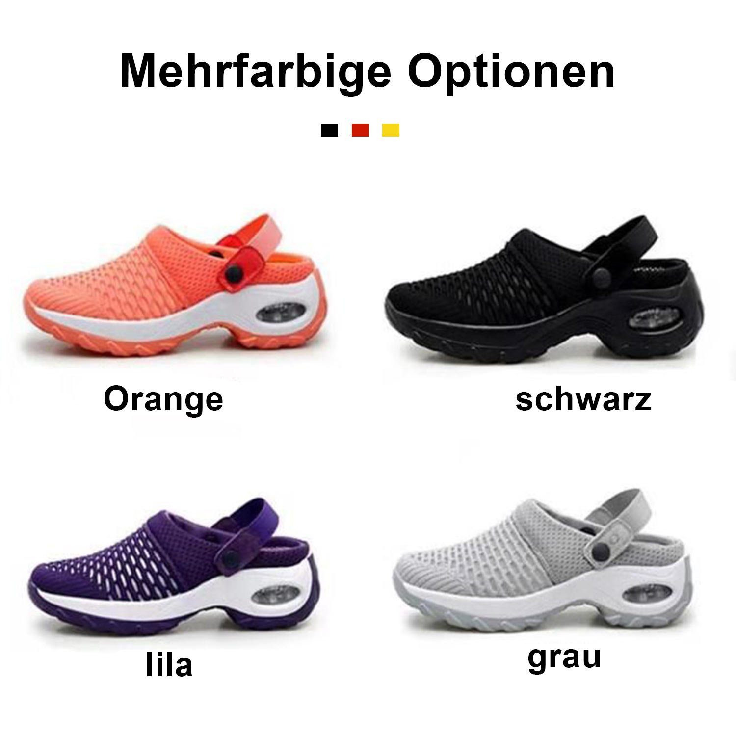 grau Mesh Schuhe Rutsch atmungsaktiv Clog Leicht, komfortabel MAGICSHE Anti Garten Maultier Hausschuhe, und