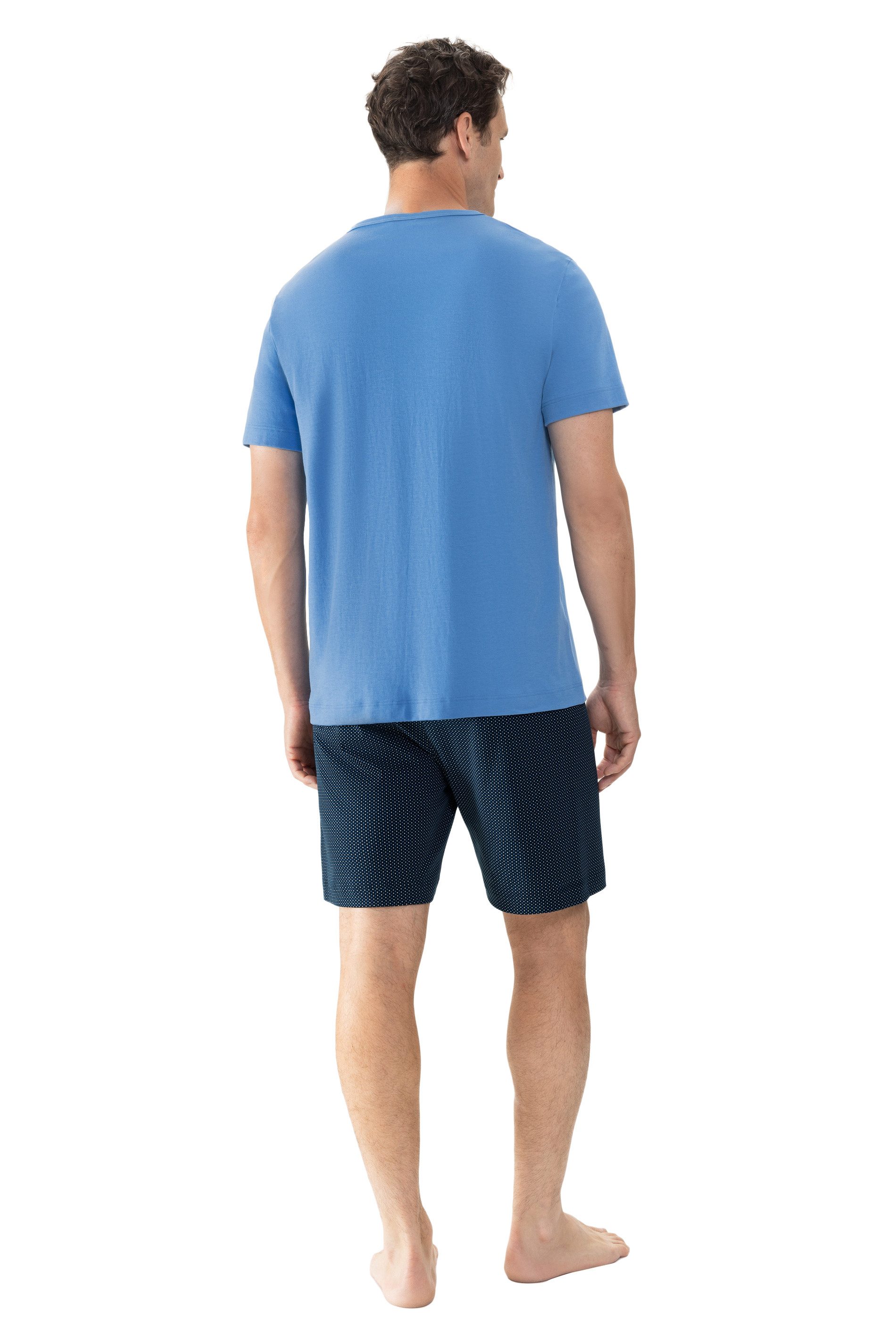Mey Schlafanzug Schlafanzug kurz SERIE MICRO BLUE