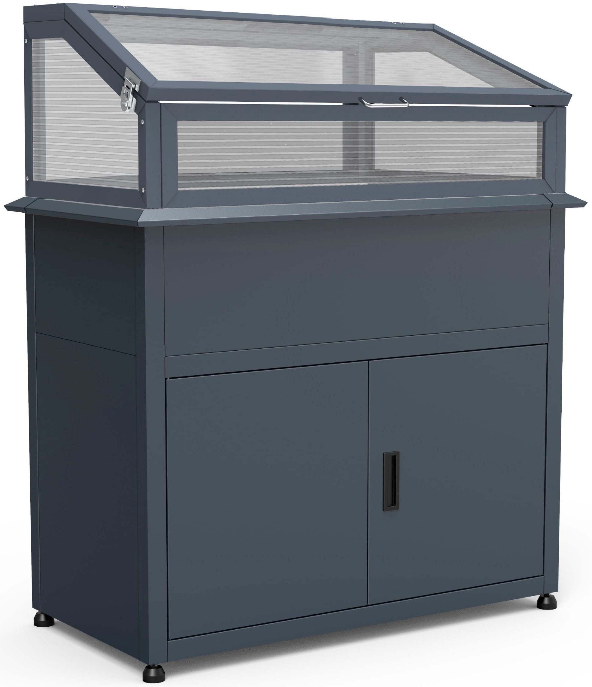 WESTMANN Hochbeet Plexa Plus (Set), BxTxH: 100x50x120 cm, mit Frühbeetaufsatz & Stauraum