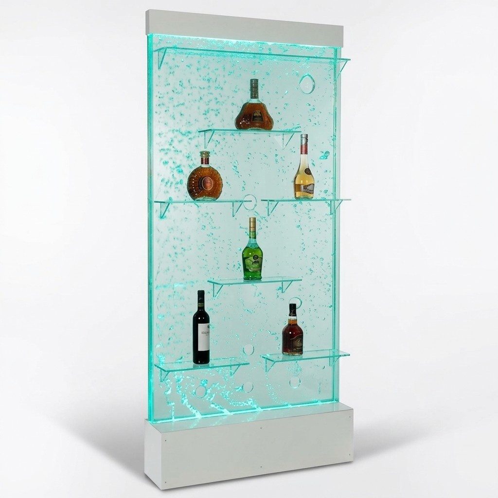 JVmoebel Barschrank Regale Beleuchtet Led Wasser Wand Bar Säule Wassersäulen Theke Made in Europa