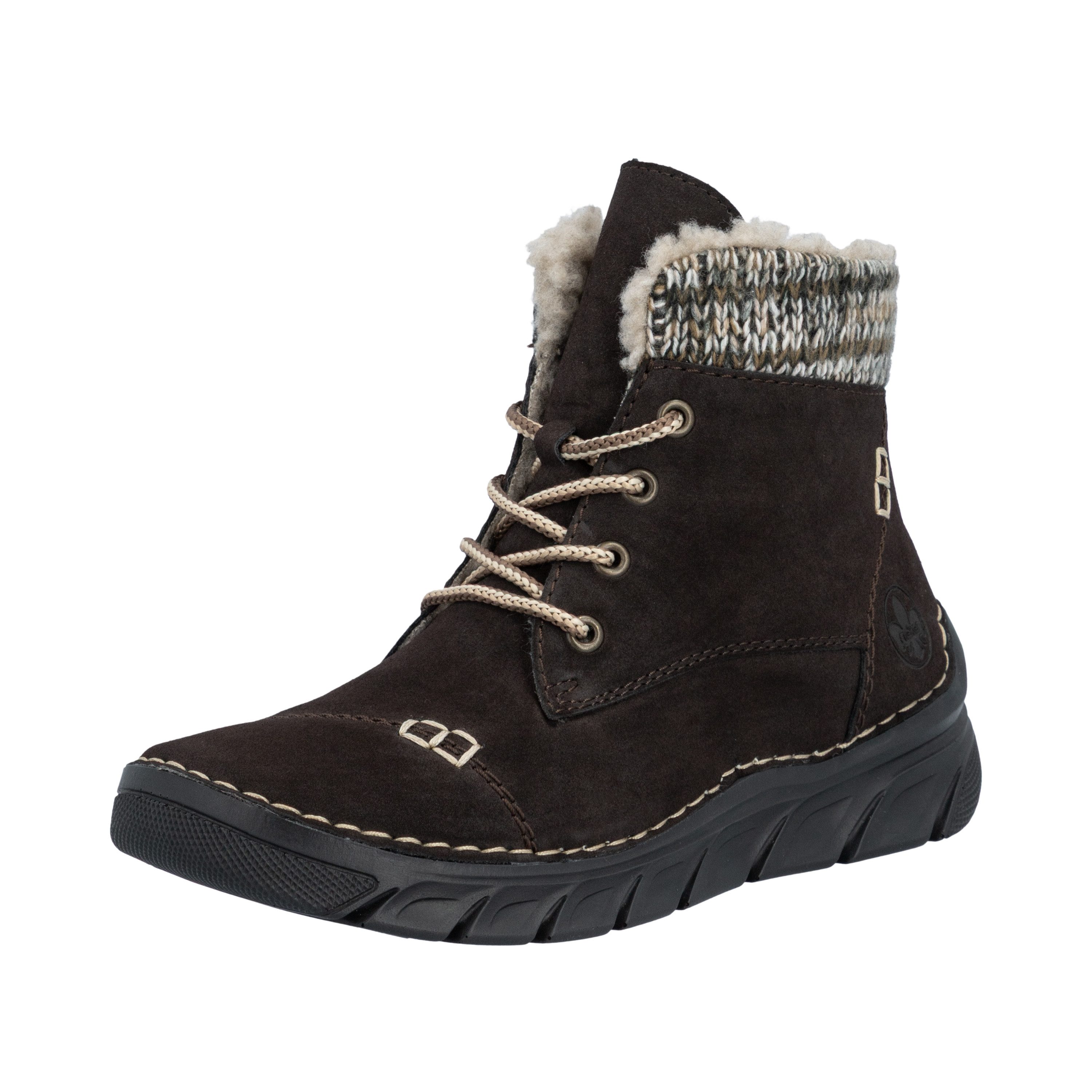 Rieker Winterboots Schnürboots, Stiefelette, Casual-Boots mit softem Schaftrand
