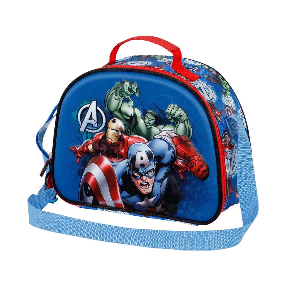 Karactermania Umhängetasche Marvel The Avengers Vorschultasche Frühstückstasche Kindergartentasche, Isolierende Innenauskleidung