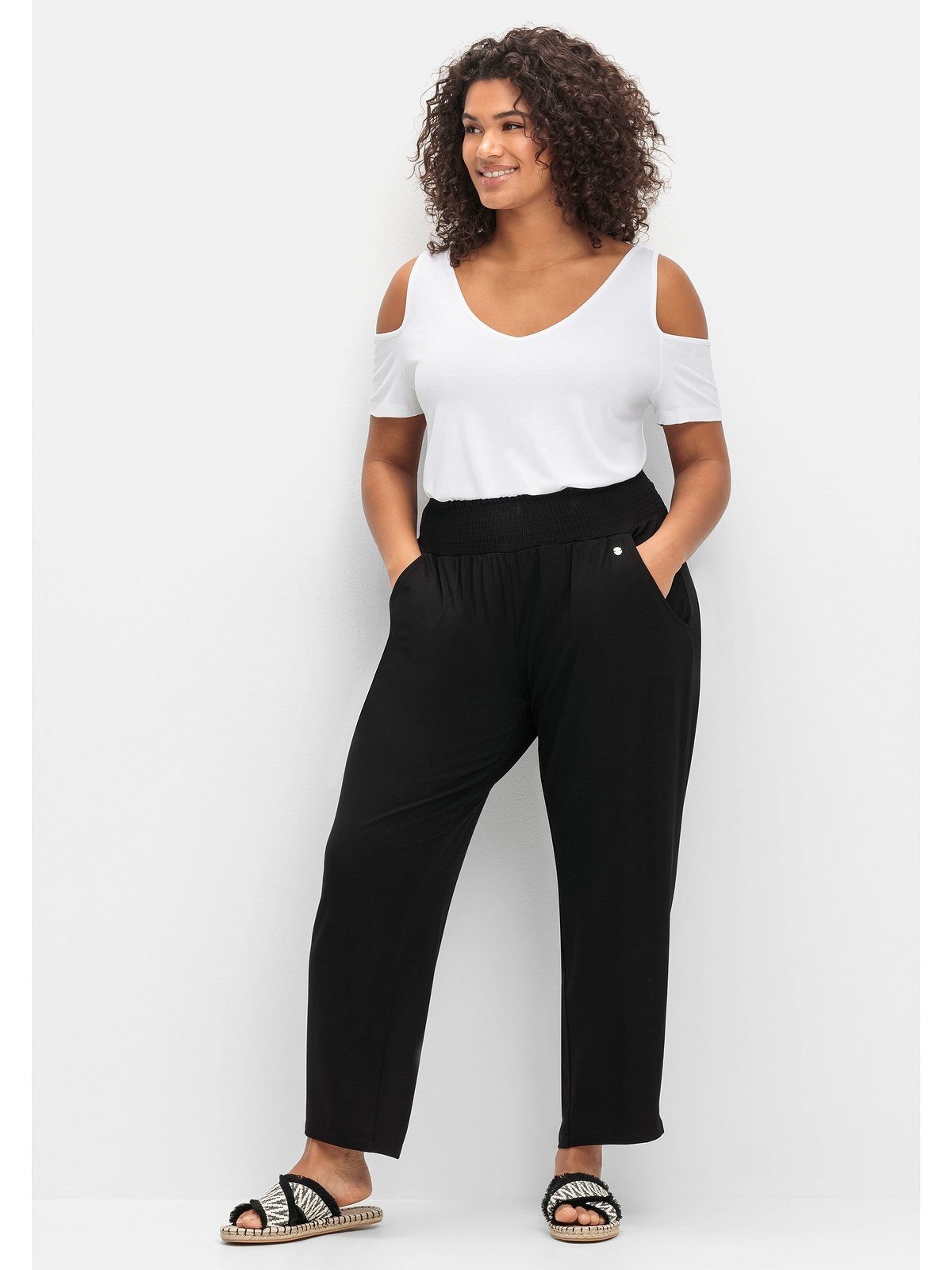 Sheego Schlupfhose Große Größen mit breitem günstig online kaufen