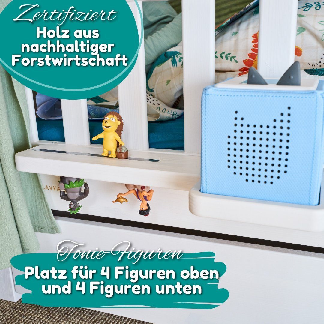 Alavya Home® Mädchen für Toniebox speziell Wandregal I Hausbett, passend Magnetisch Ideal und Kinderregal Für I für Junge entwickelt Toniebox für