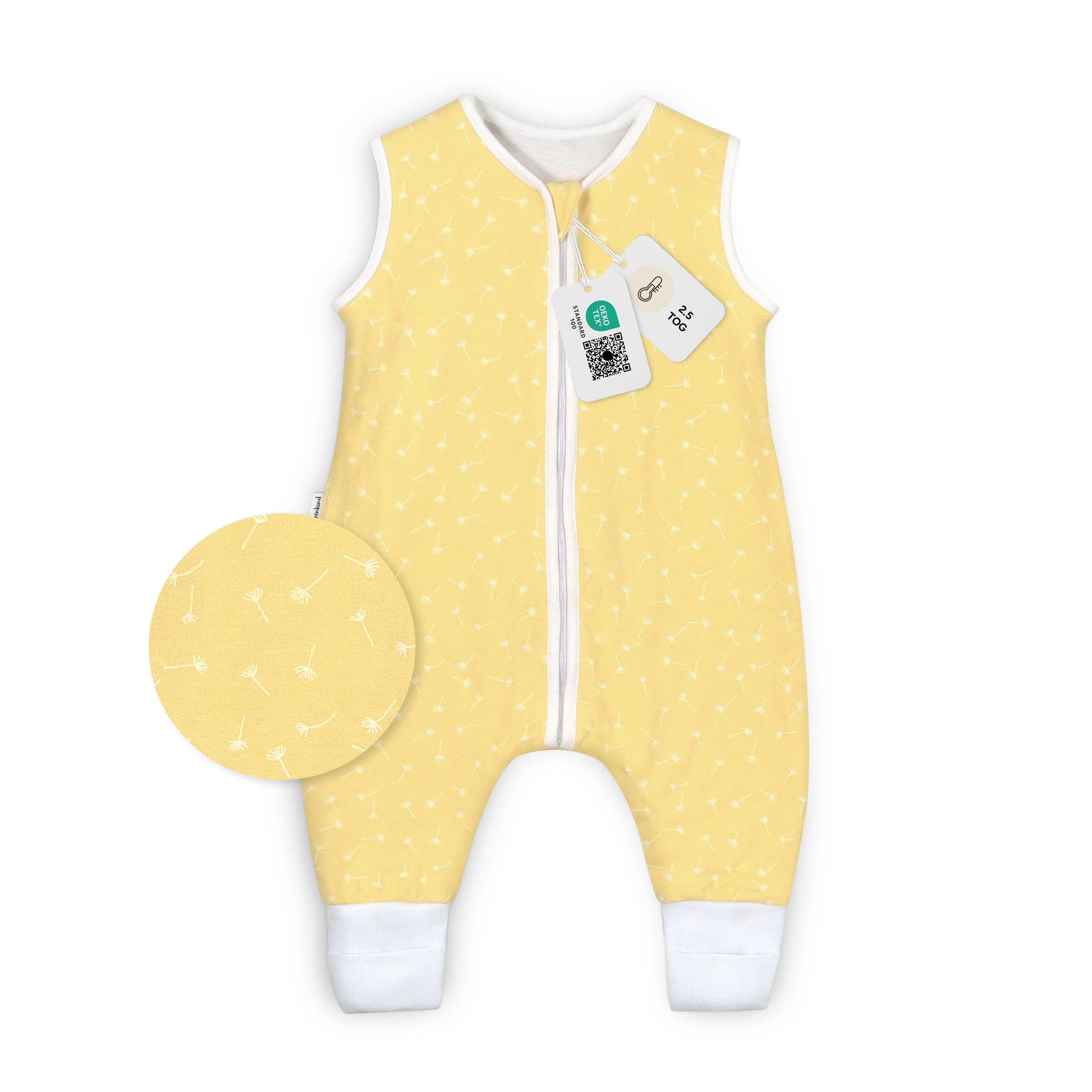 Ehrenkind Babyschlafsack Sommer Schlafsack mit Füßen, Bio-Baumwolle, 1 TOG (Standard by OEKO-TEX, 100% Bio-Baumwolle, Sommerschlafsack mit Beinen, 1.0 TOG), Schlafsack Baby, Baby Schlafsack