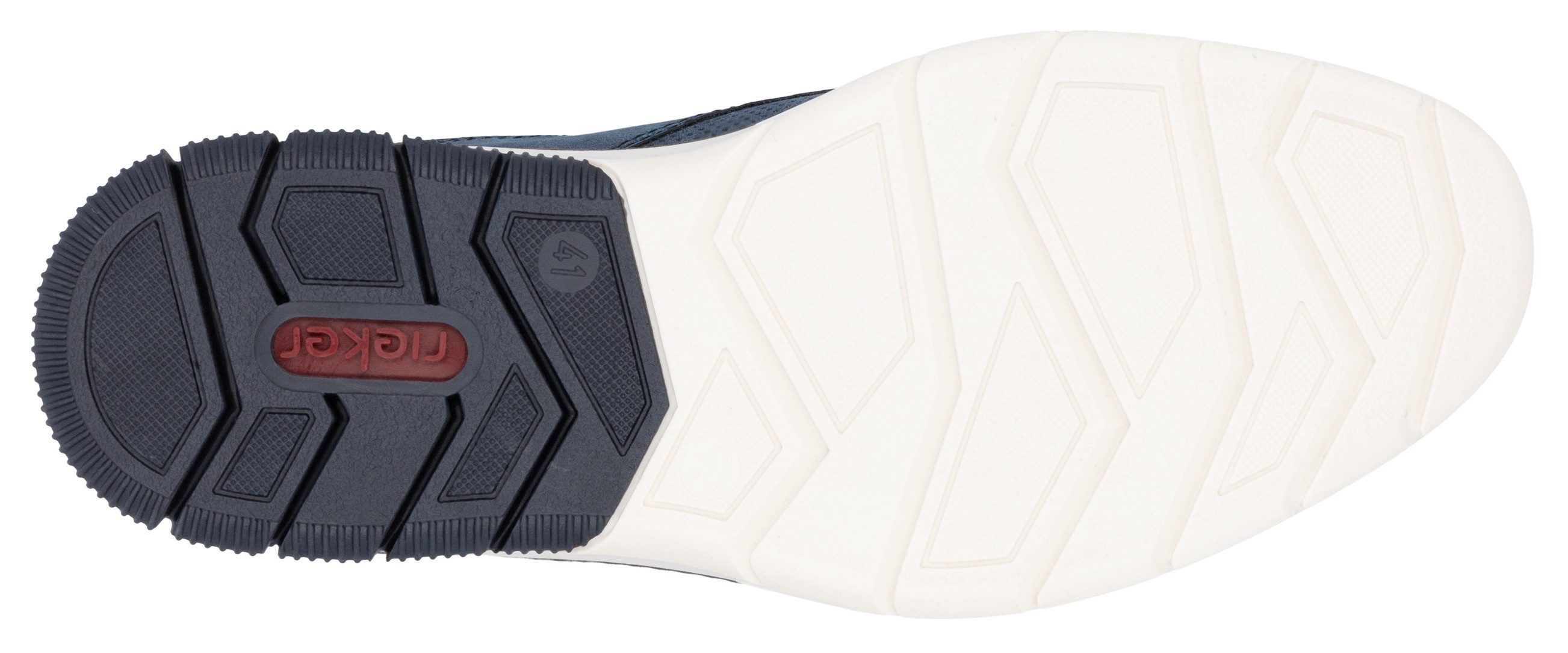 Rieker Slip-On Sneaker Schlupfschuh, Halbschuh, Freizeitschuh mit Prägung