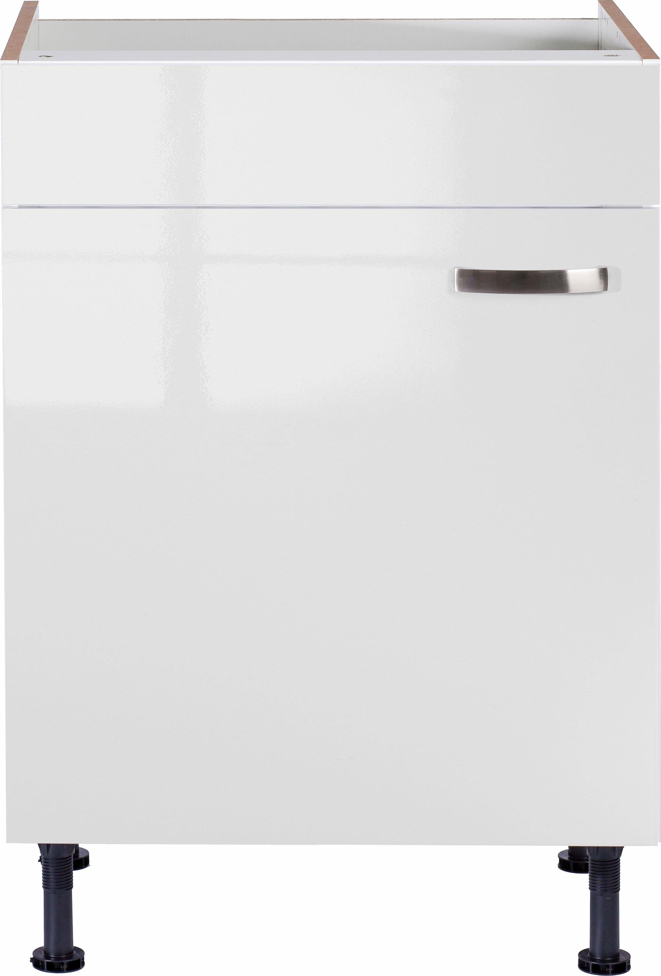 OPTIFIT Spülenschrank Cara Breite 60 cm weiß Glanz/weiß | weiß