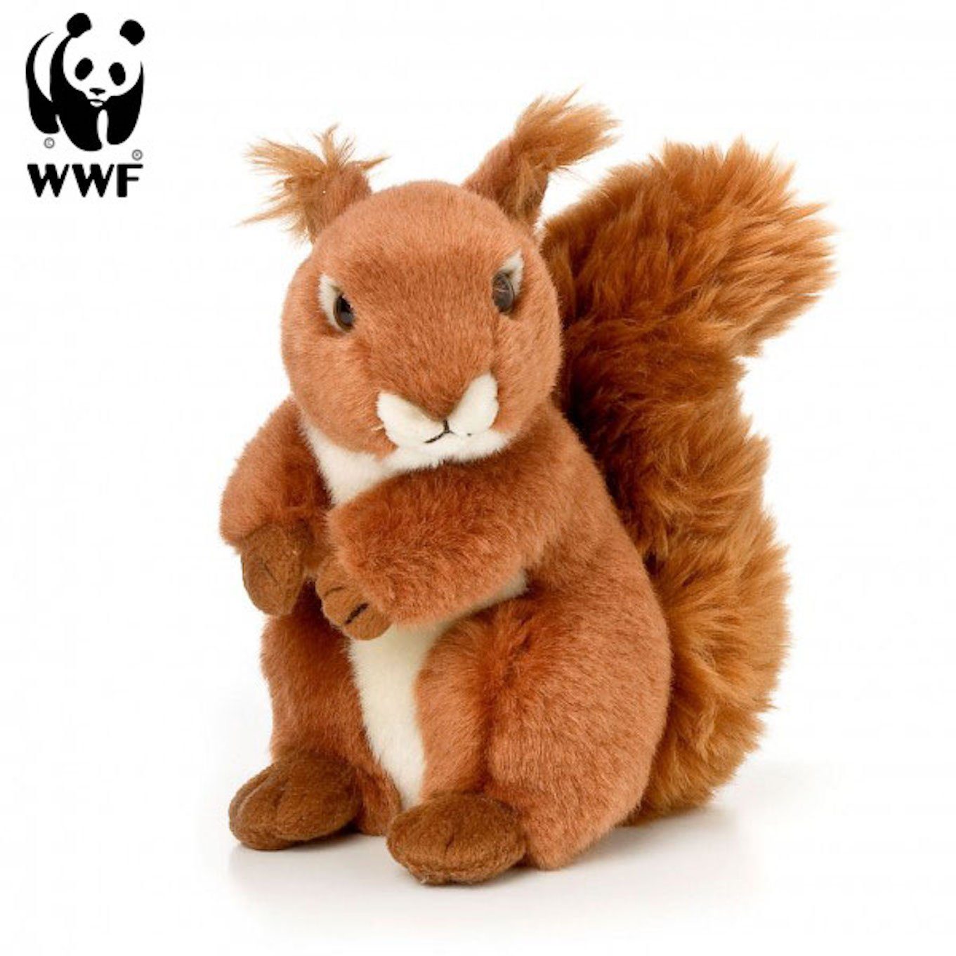 WWF Kuscheltier Plüschtier Eichhörnchen (rotbraun, 15cm), stehend