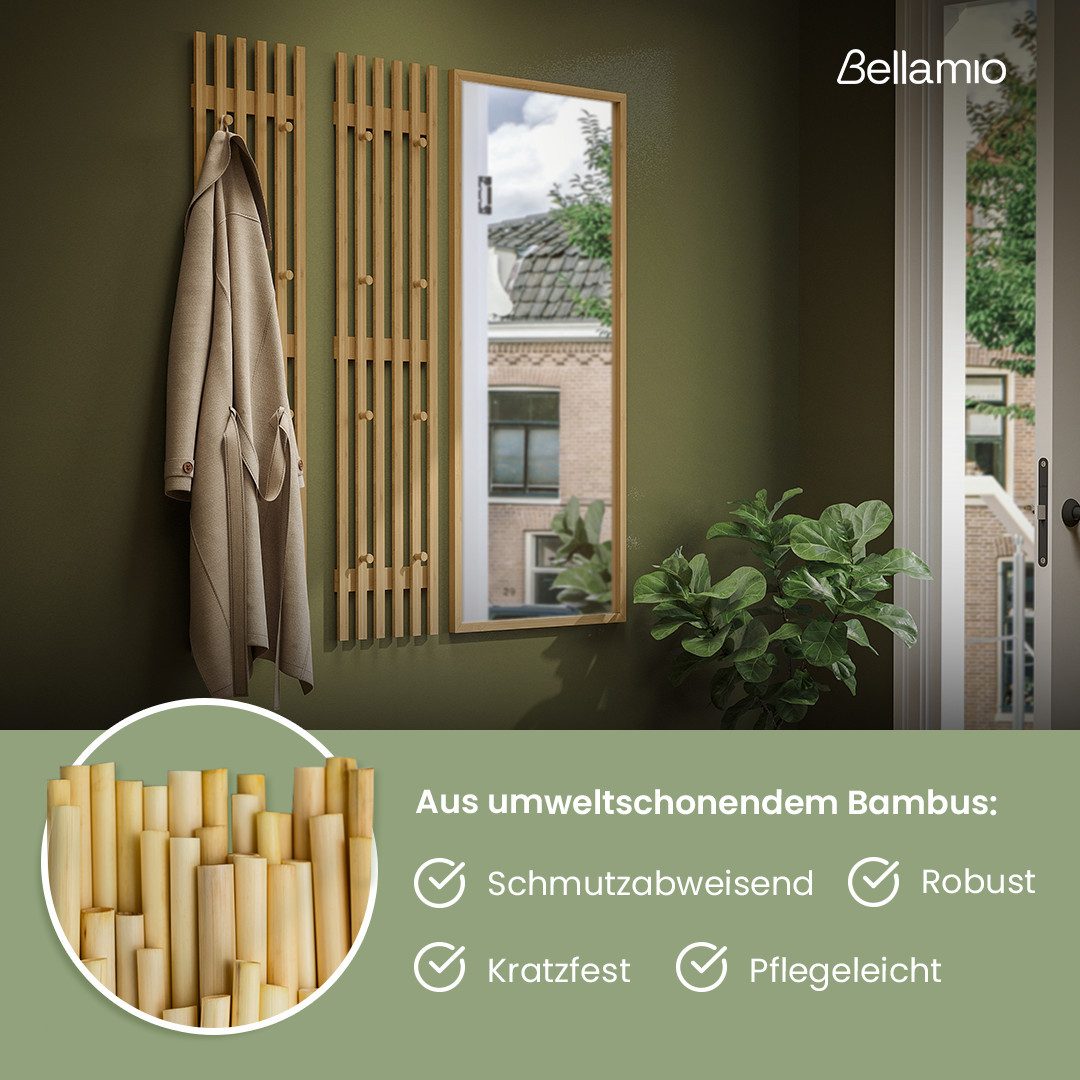 Bellamio Garderobenpaneel Sava (1 St), Flurgarderobe aus Bambus, 110x25 cm