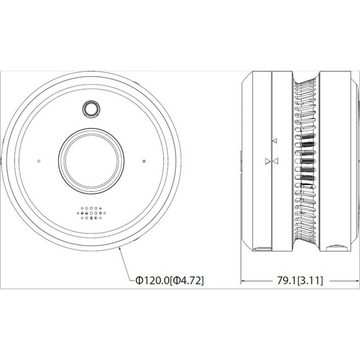 Goliath Intercom Pro Series IP Kamera mit Rauchmelder 5.0MP WDR Überwachungskamera