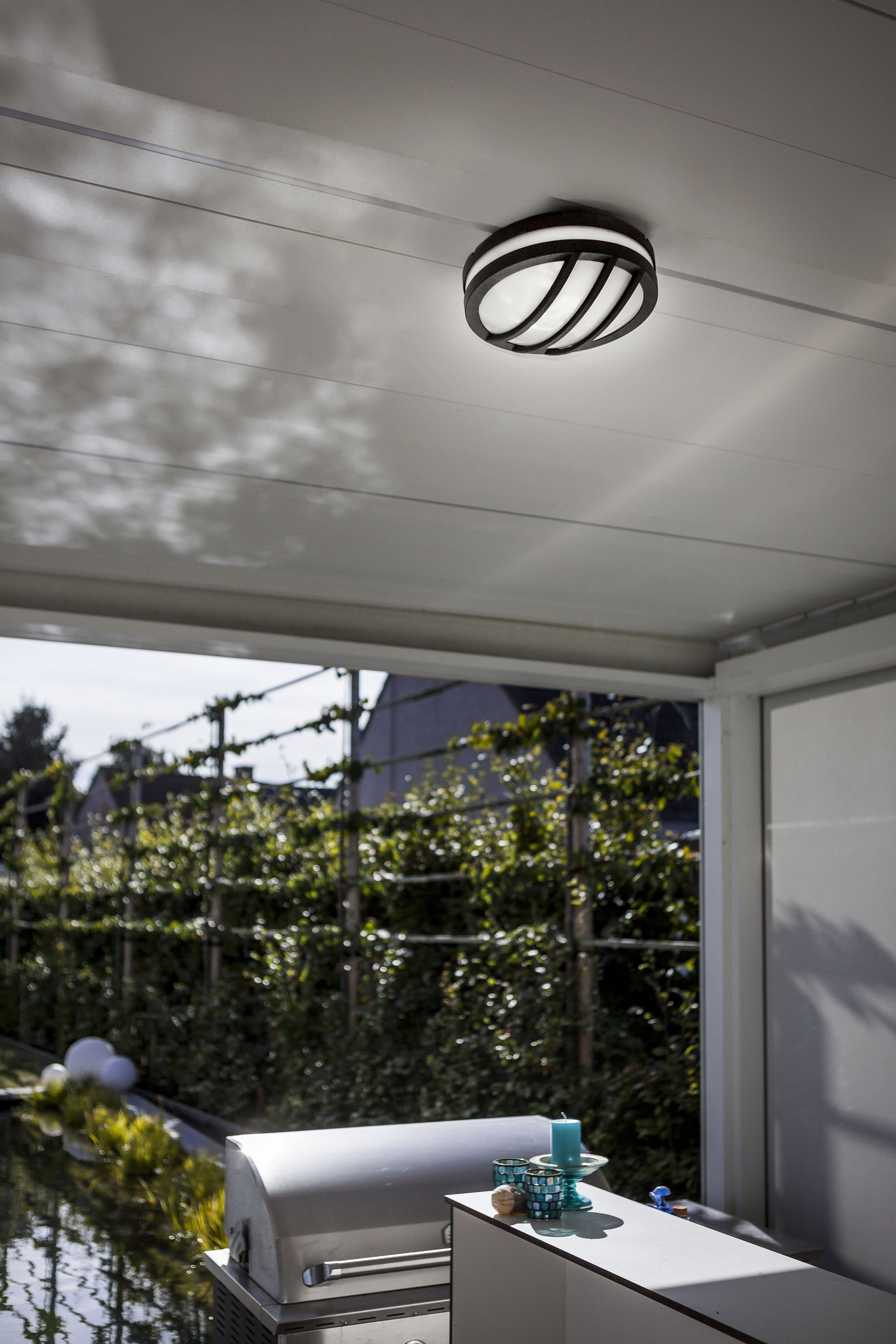 LUTEC LED Außen-Wandleuchte fest LED Seine, integriert