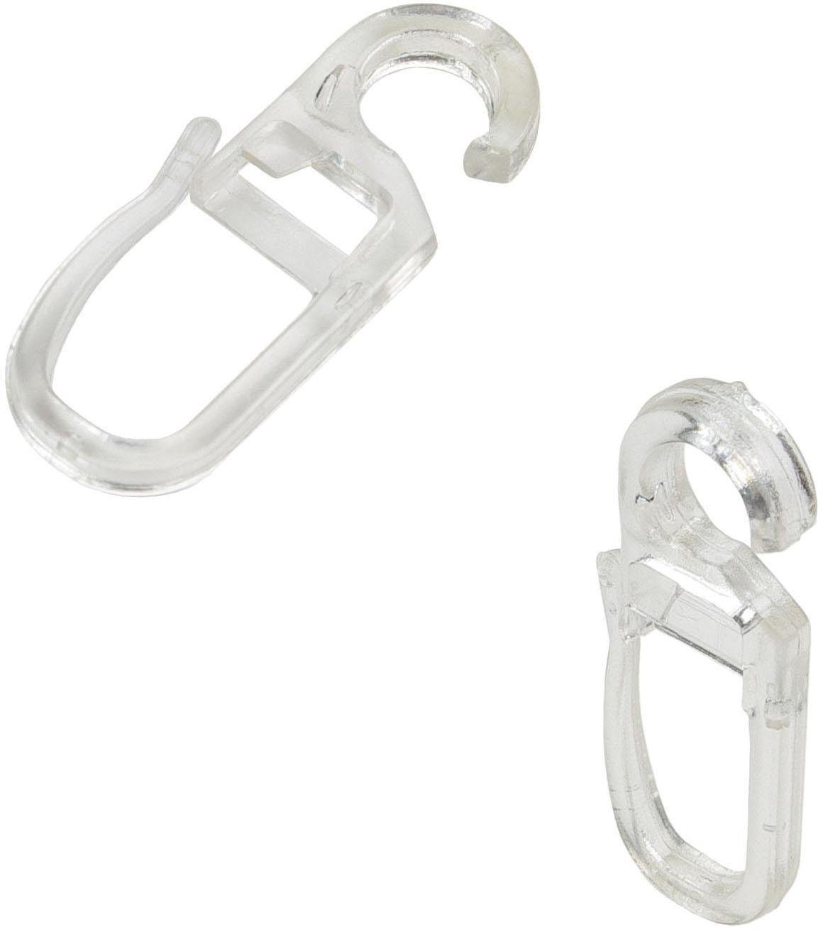 für Faltenlegehaken, Gardinenringe Vorhänge, (Set, Gardinen, 8-St), Faltenclip, transparent Liedeco,