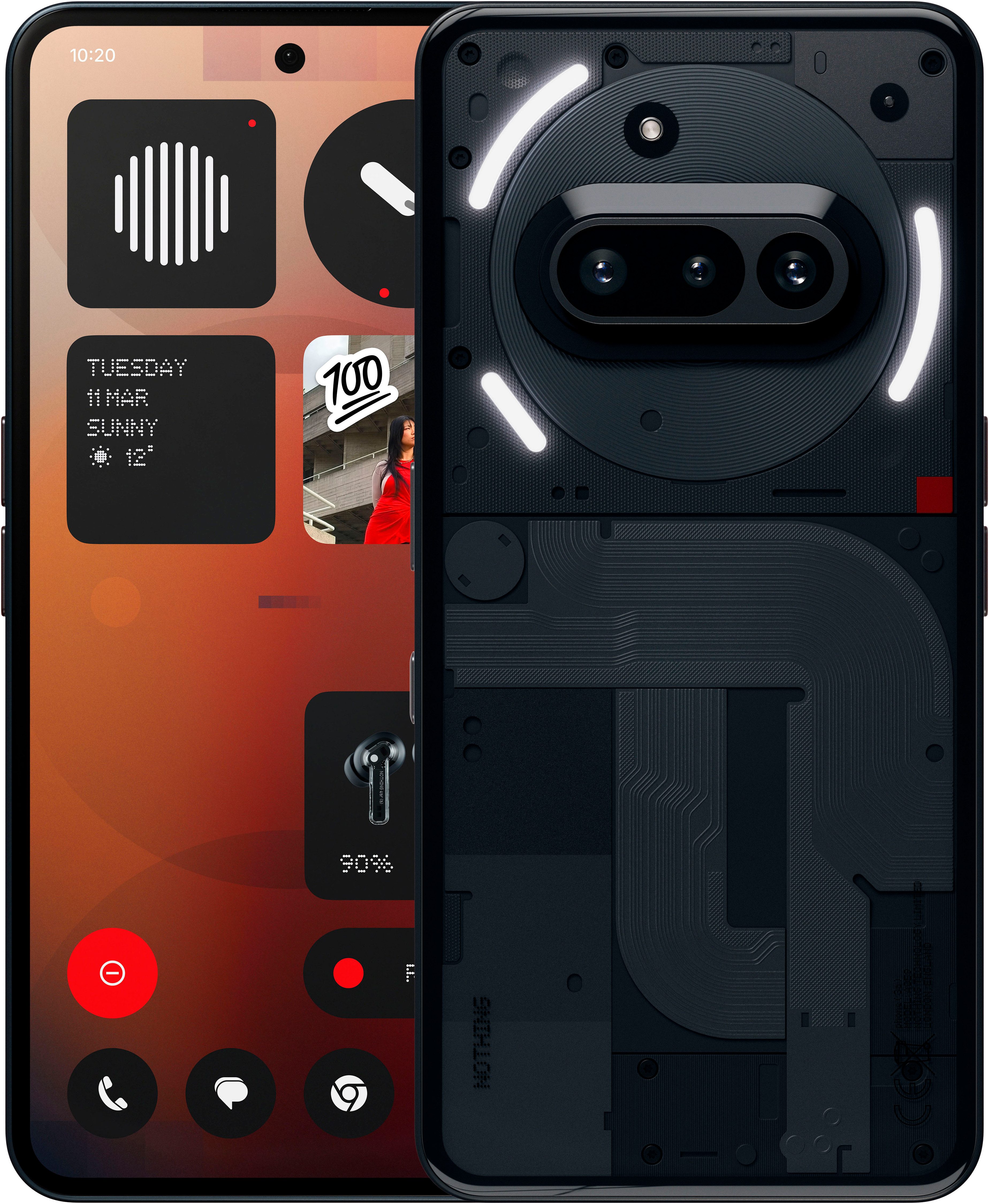 NOTHING PHONE (3a) Smartphone (17,19 cm/6,77 Zoll, 128 GB Speicherplatz, 50 MP Kamera)