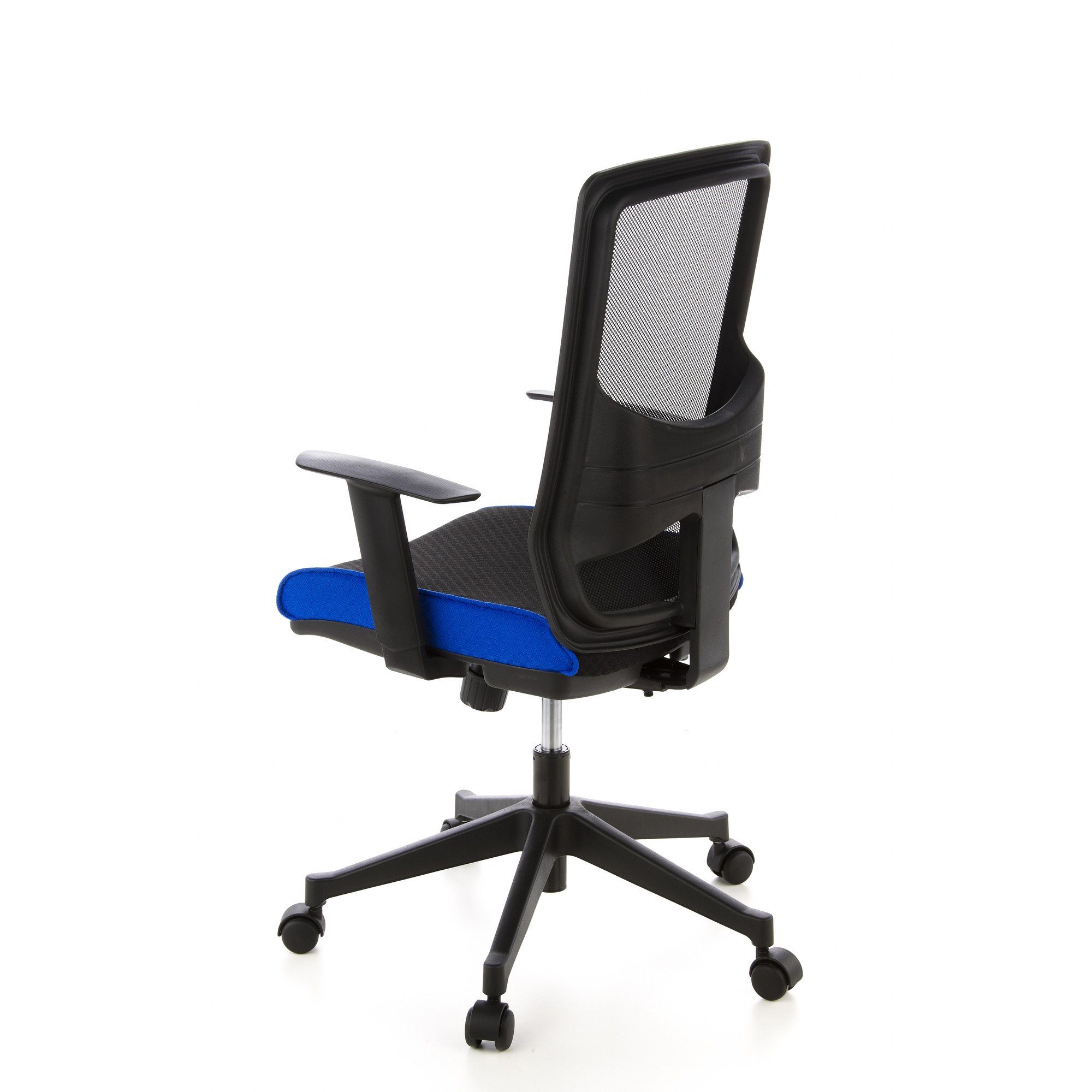 hjh OFFICE Schreibtischstuhl Stoff (1 Profi ergonomisch Bürostuhl Schwarz/Blau LAVITA Drehstuhl St)