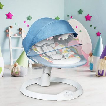 COSTWAY Babywippe Baby Schaukelstuhl, mit 5 Schwingung, Timing- & Bluetooth