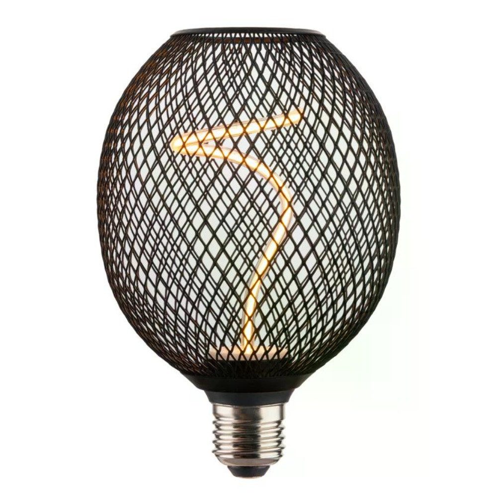 ENOVALITE LED Dekolicht Filament Leuchtmittel BUBBLE Vintage MESH, LED fest integriert, Warmweiß, E27 Dimmbar Dekoleuchtmittel