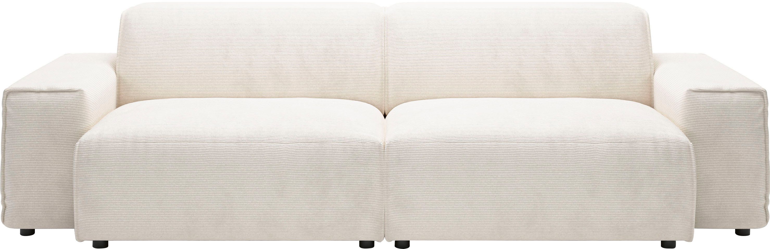 Home affaire Big-Sofa Glimminge auch in Breitcord, Feincord + Easy care-Bezug, besondere Kedernähte Zierkissen