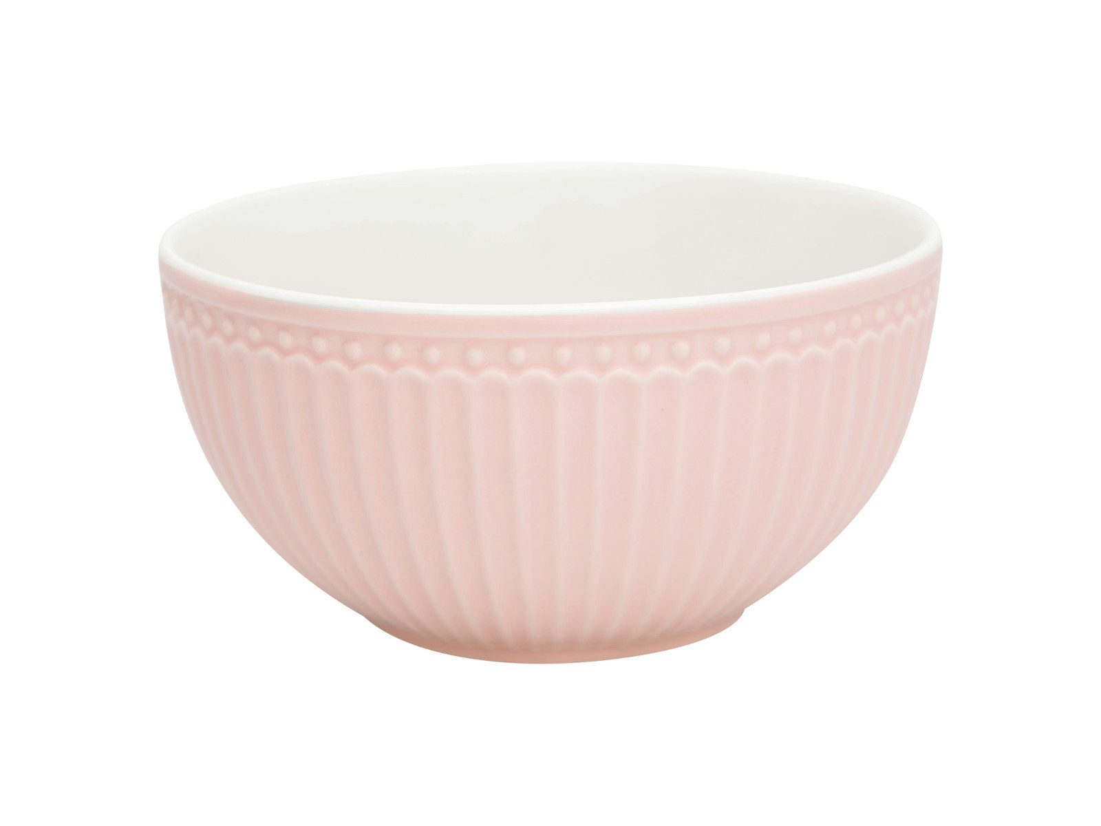 Greengate Servierschüssel Alice Servierschüssel pale pink medium 17,3cm, Steingut, (Schüsseln & Schalen)