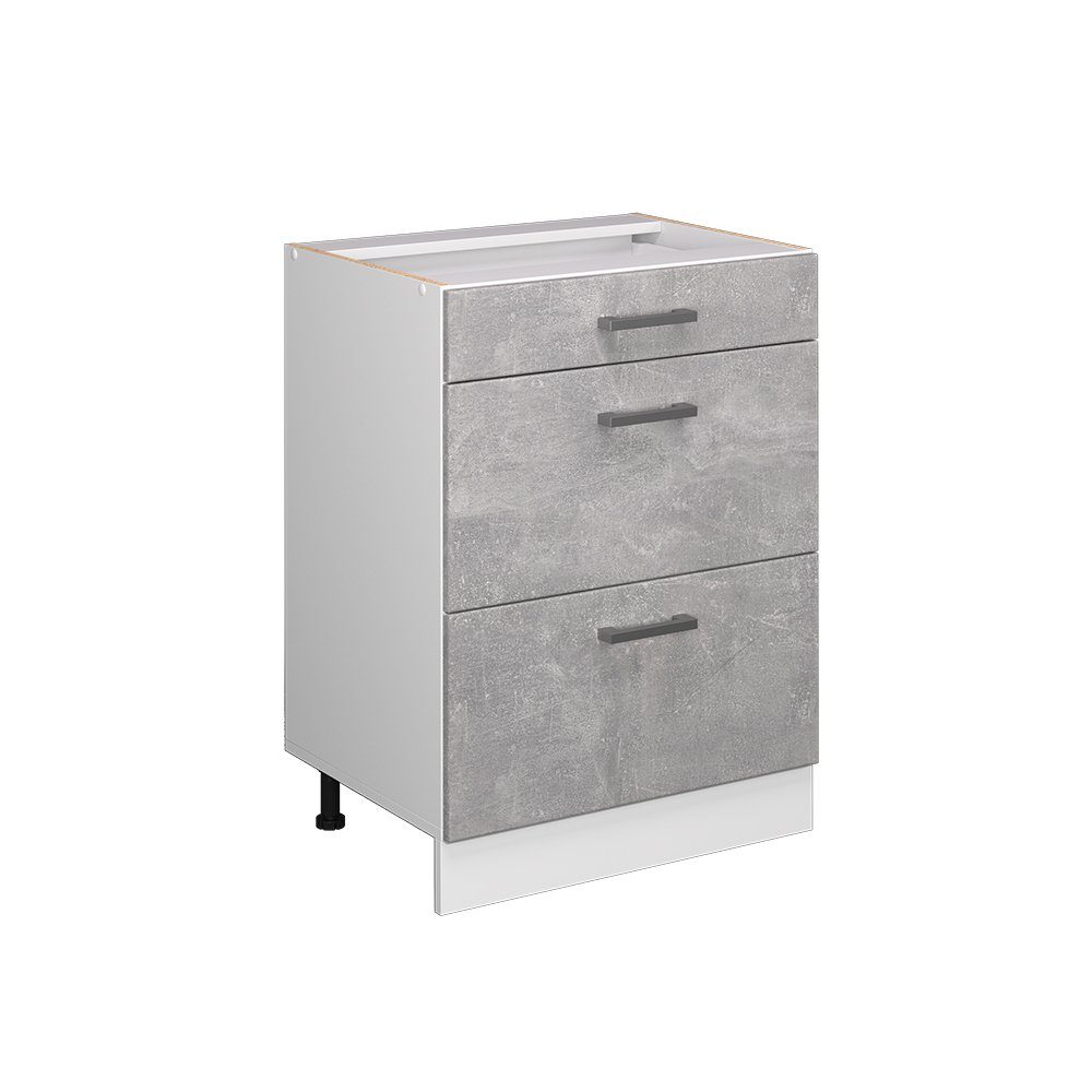 Vicco Unterschrank R-Line, Beton/Weiß, 60 cm günstig online kaufen
