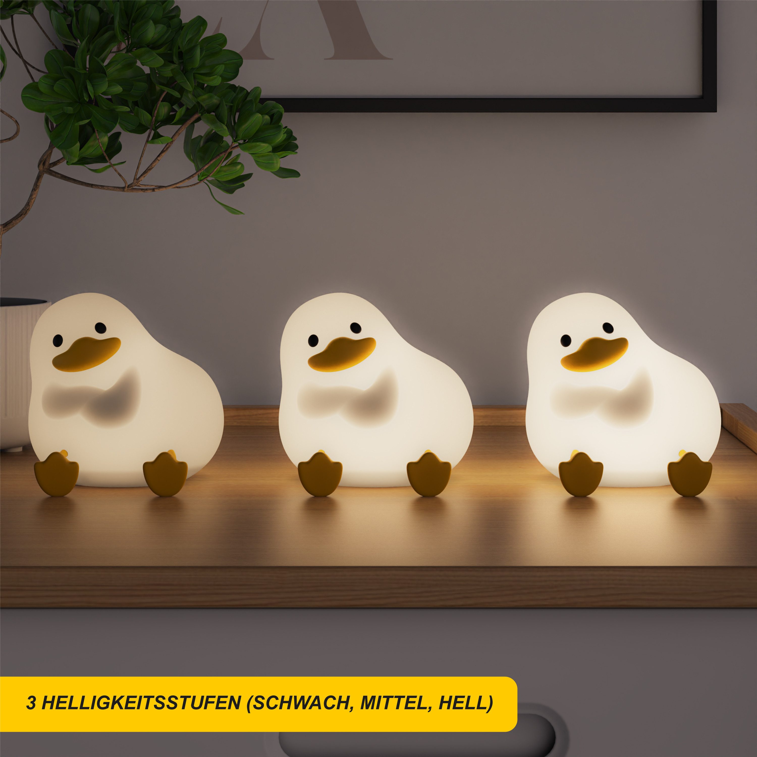 MyBeo LED Nachtlicht für Babys und Kinder, dimmbar, Nachtleuchte mit RGB Farbwechsel, Akku, Dimmfunktion, Farbwechsel, mehrere Helligkeitsstufen, Nachtlichtfunk – Bild 4 von 5