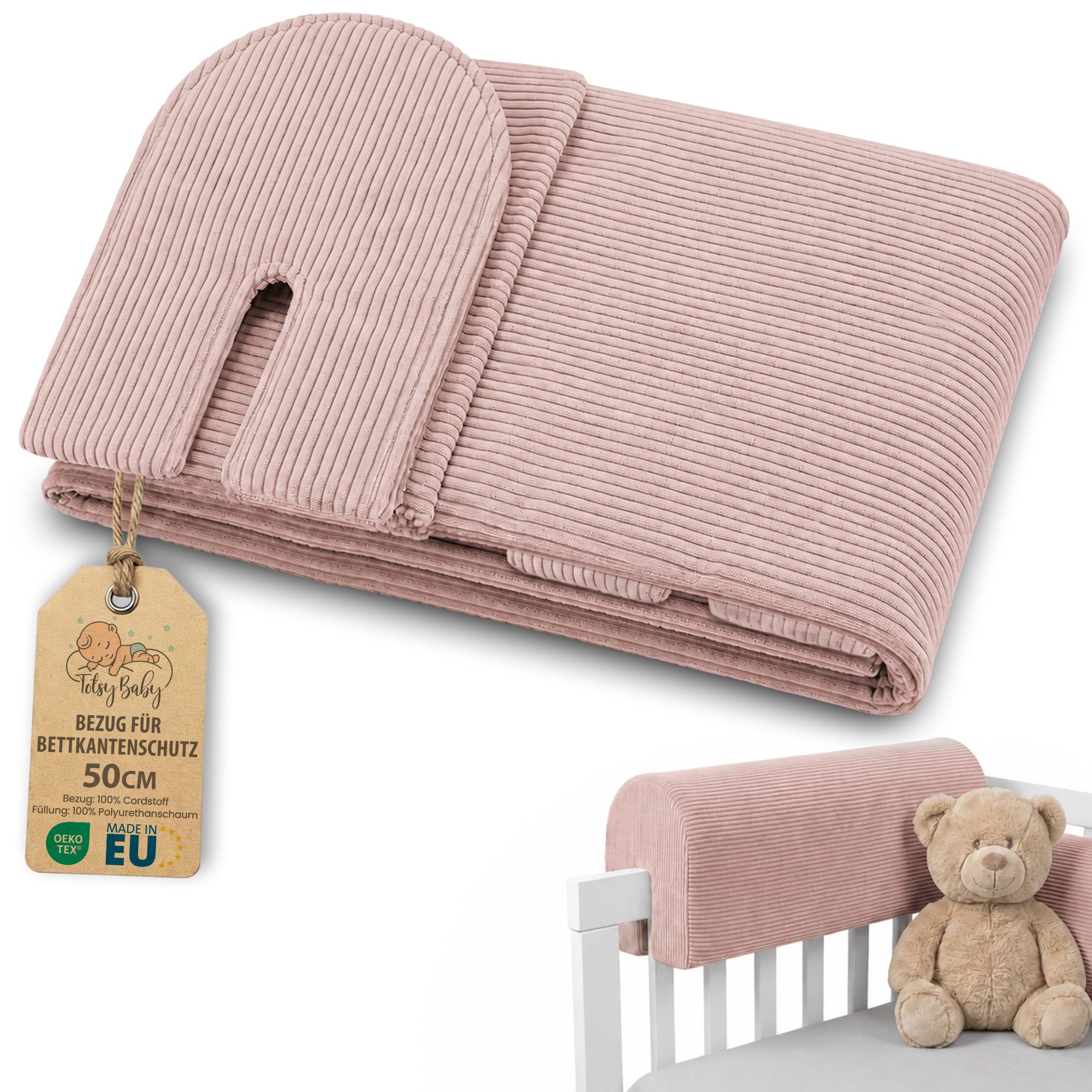 Totsy Baby Bettschutzgitter Bezug für Bettkantenschutz – Schutz für Kinderbett & Babybett