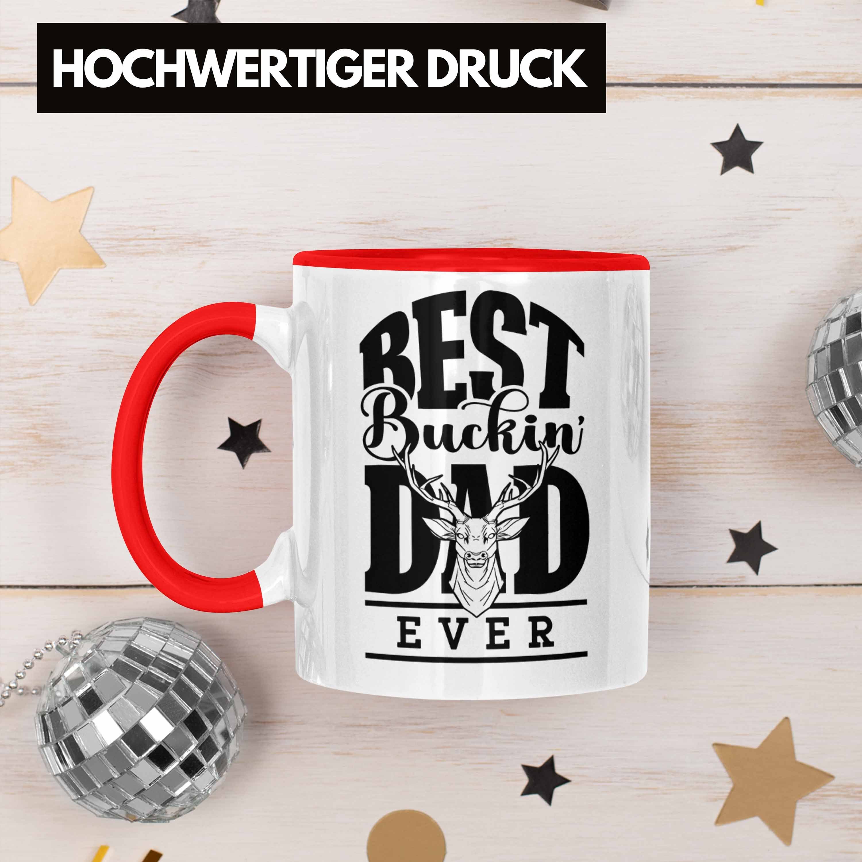 Buckin "Best Jäger-Tasse Tasse Dad Geschenk Vater Rot Trendation Ever" Vatertag