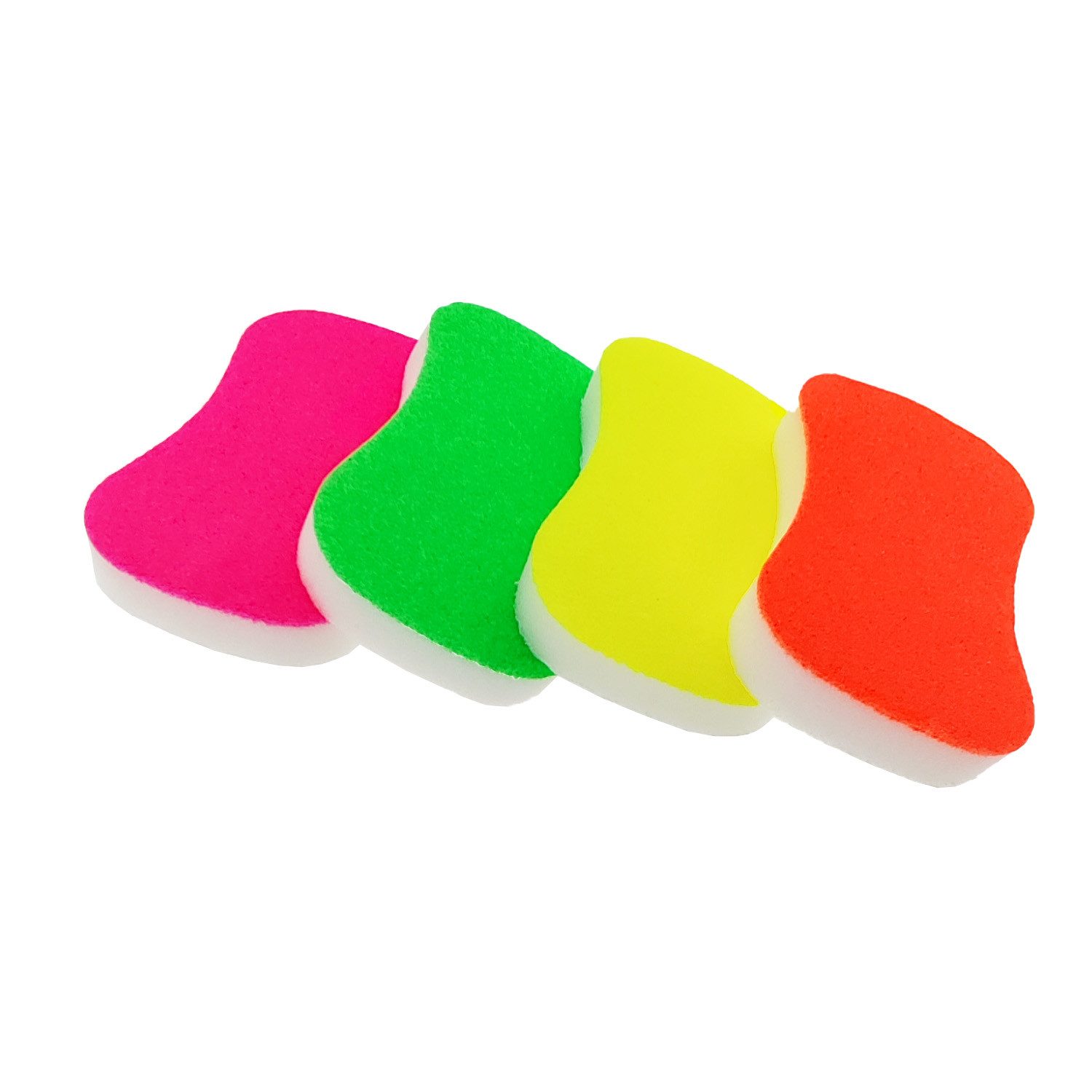 Scheuerschwamm 4er Set Neon Scheuerschwamm pink, orange, grün, gelb