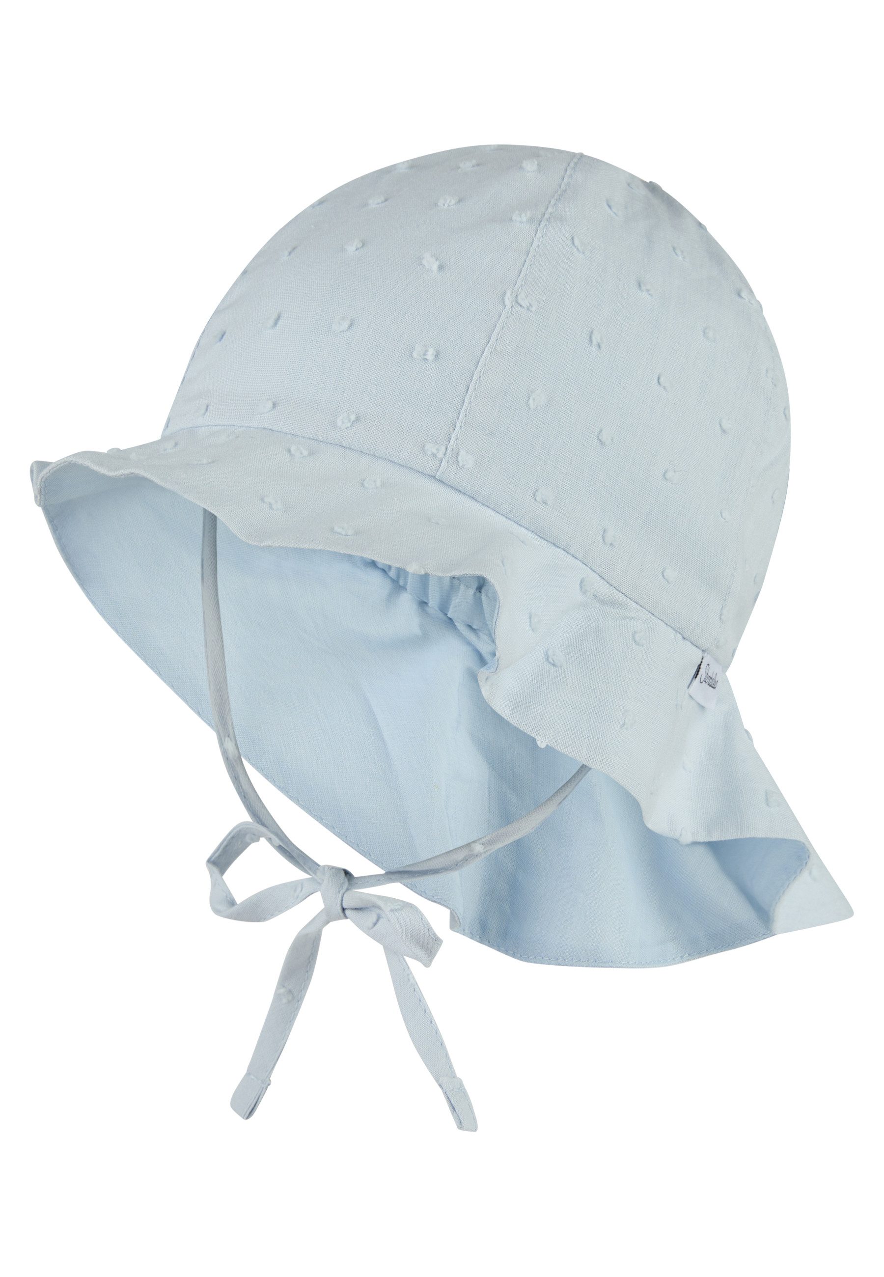 Sterntaler® Sonnenhut Sonnenhut 3D Punkte (1-St) Baumwoll-Sonnenhut, 3D-Punkte, Gummi, Band, Nackenschutz, Bio