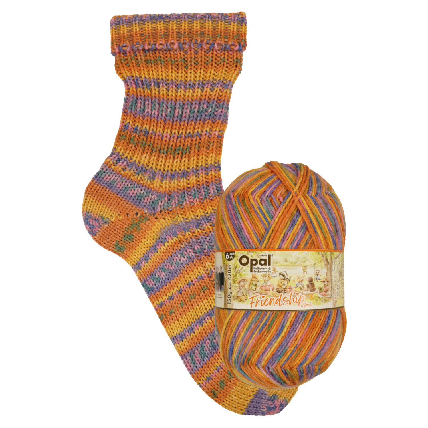 Opal FRIENDSHIP 6-fach Pullover- und Sockenwolle Häkelwolle, 150 m (Opal Friendship Kollektion in 6-fach Qualität), 150 g