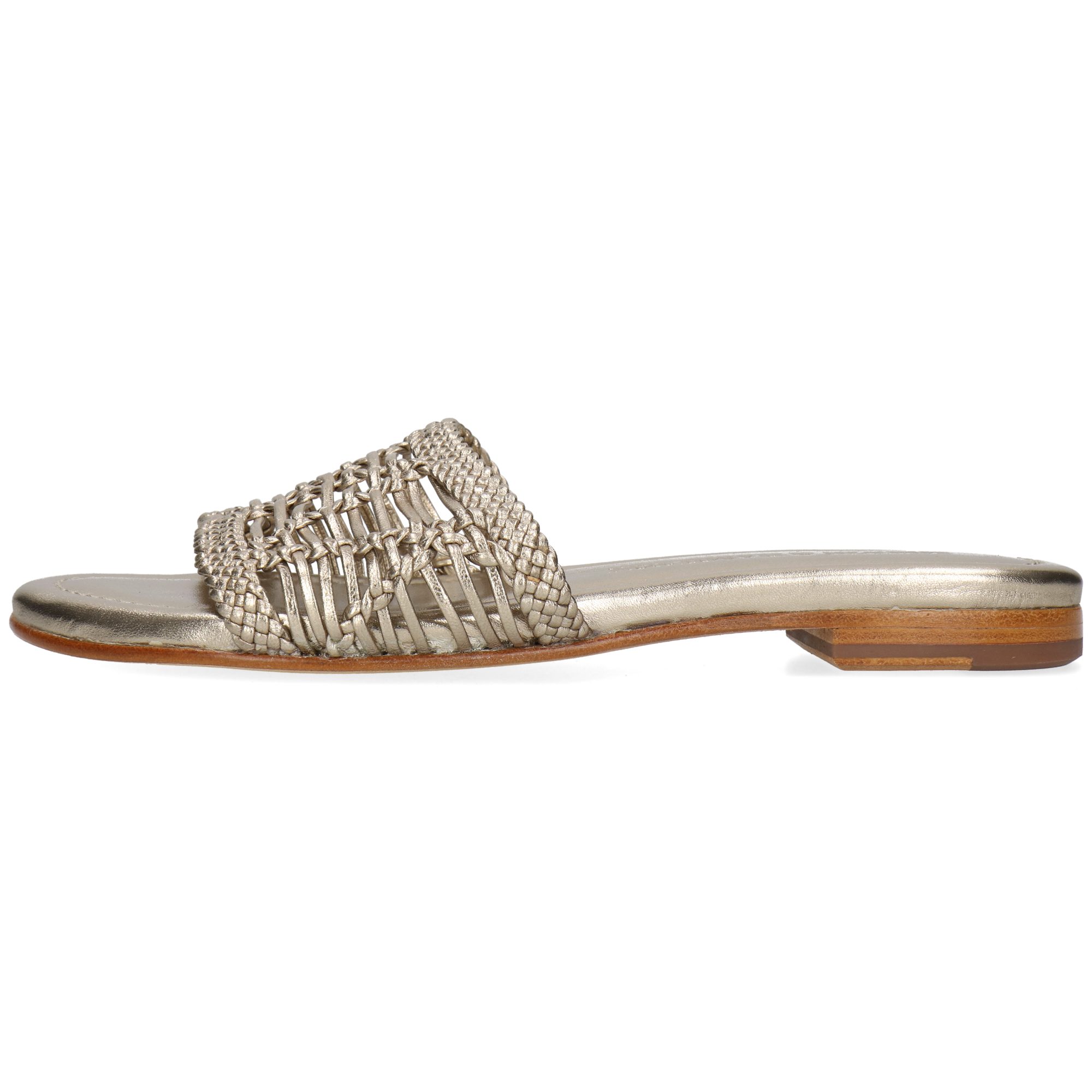 Melvin & Hamilton Hanna 100 Leder-Geflochtene Schuhe für Damen Pantolette Flache Absätze, Echtes Leder, Von Hand geflochten