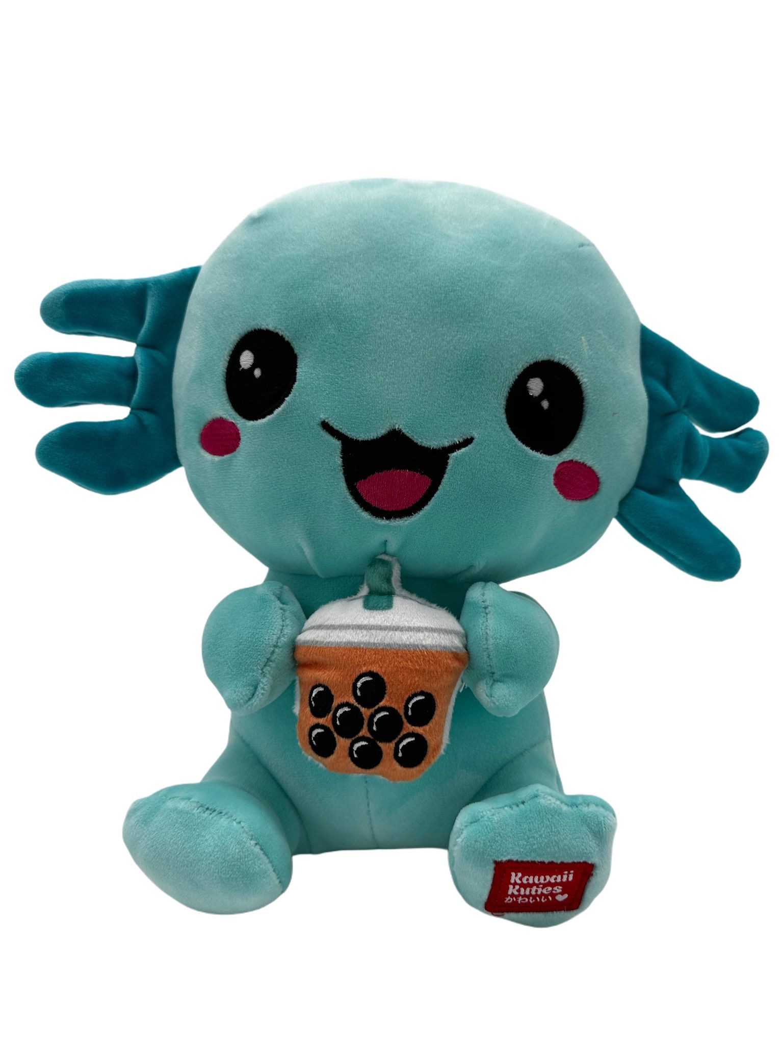 Kawaii Kuscheltier Axolotl Kuscheltier Echse Molch Figur Plüsch 24 cm Plüsch grün türkis (1-St), Axolotl Plüschtier Molch Kuscheltier Figur Plüschtier Wassertier