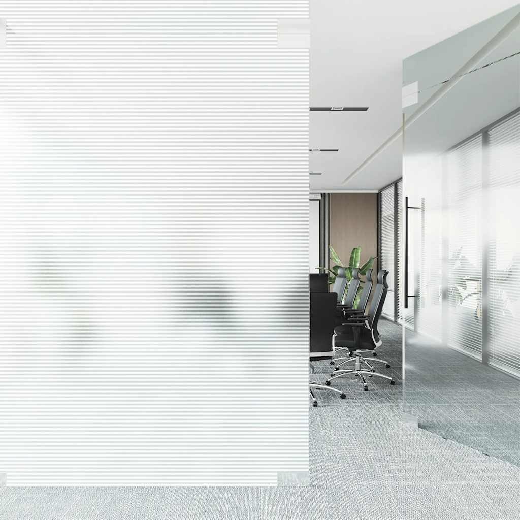 vidaXL Fensterfolie Fensterfolie Matt Streifen-Design 0,9x50 m PVC
