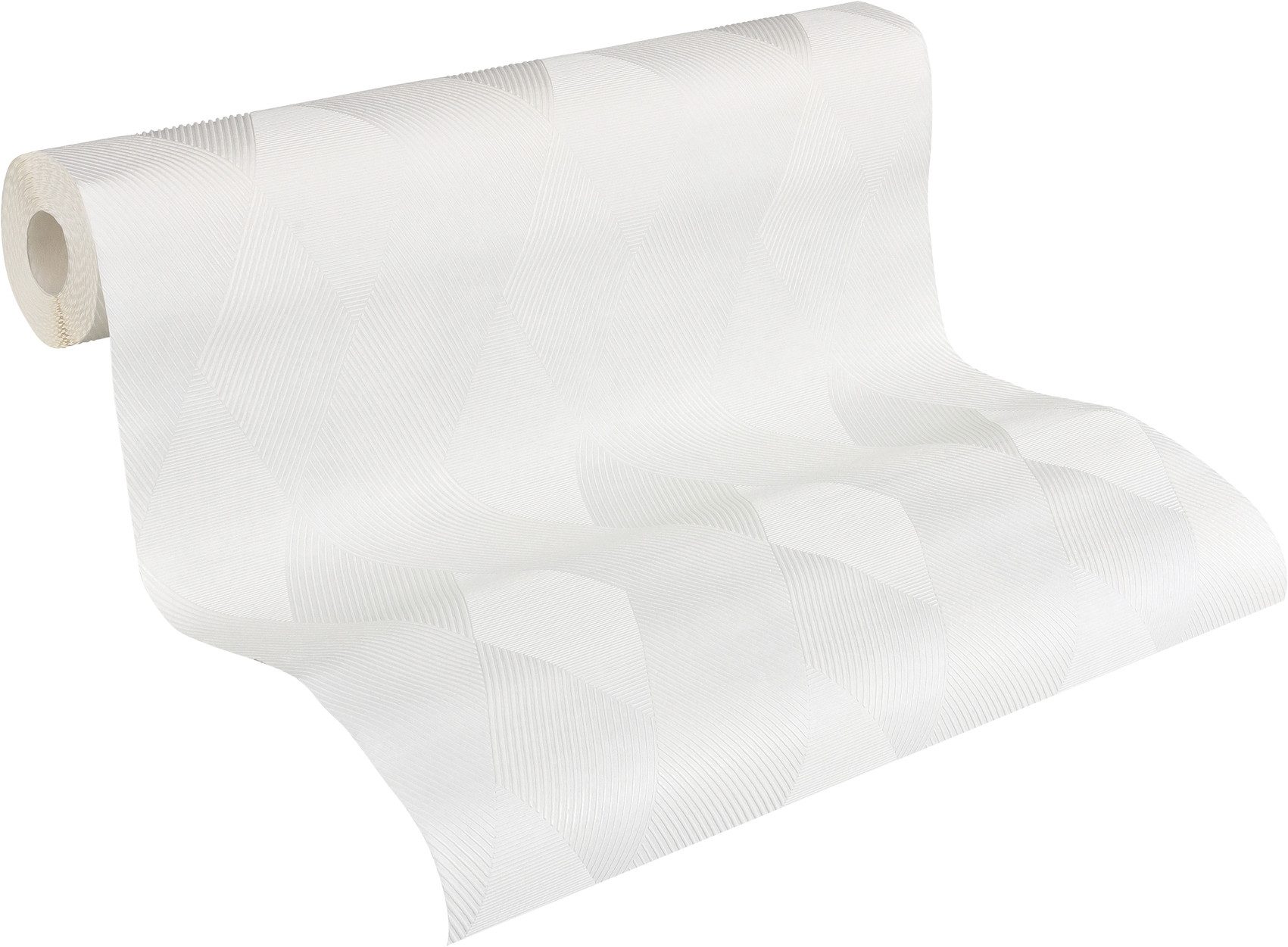 A.S. Création Vliestapete Meistervlies, strukturiert, 3D-Optik, grafisch, geometrisch, Geometrische Tapete Überstreichbar matt strukturiert Tapeten Flur Büro