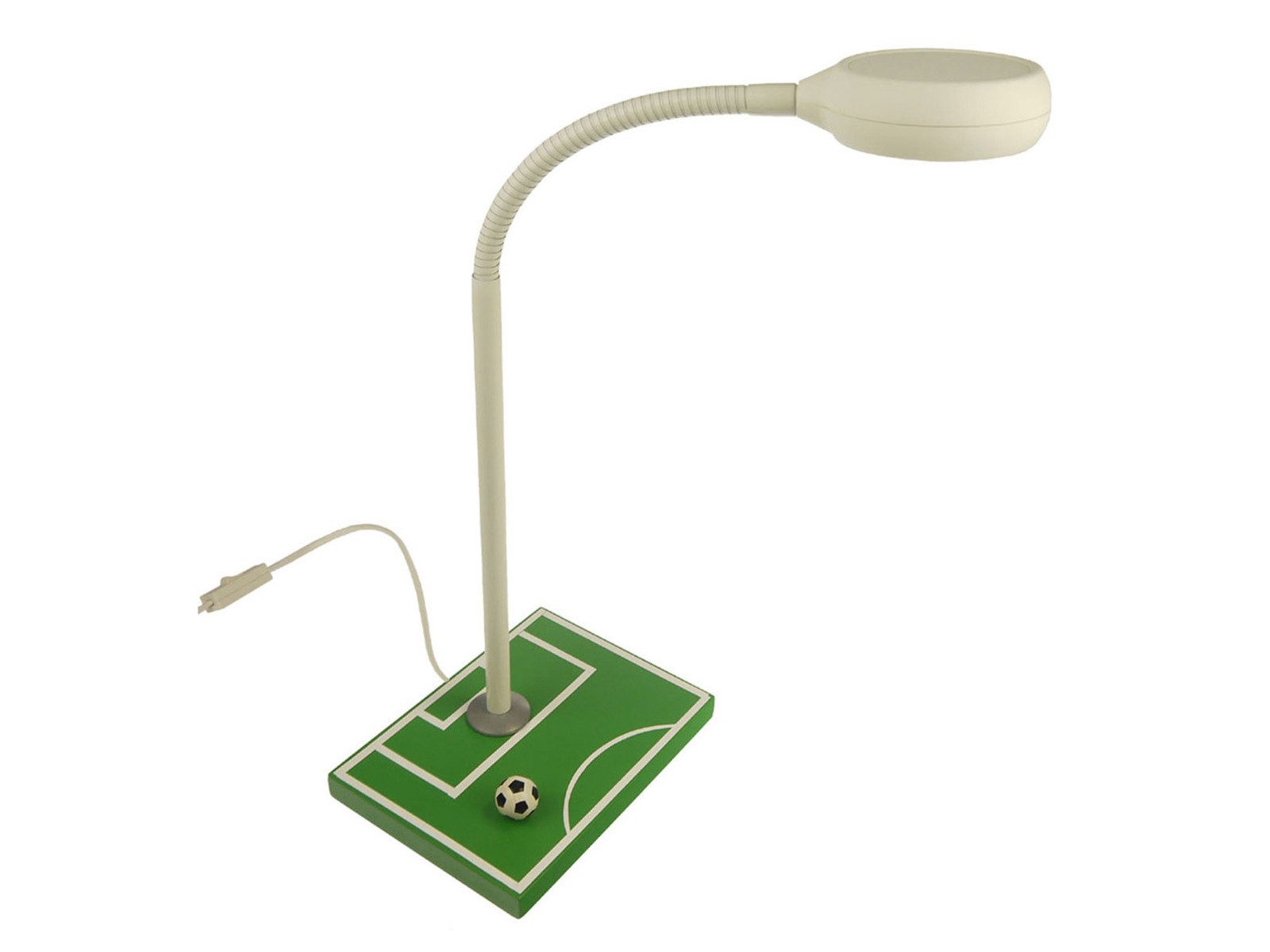 niermann LED Schreibtischlampe, LED wechselbar, Warmweiß, Kinder Leselampe Bett, Nachttisch-Lampe mit Fußball-Motiv, Höhe 37cm