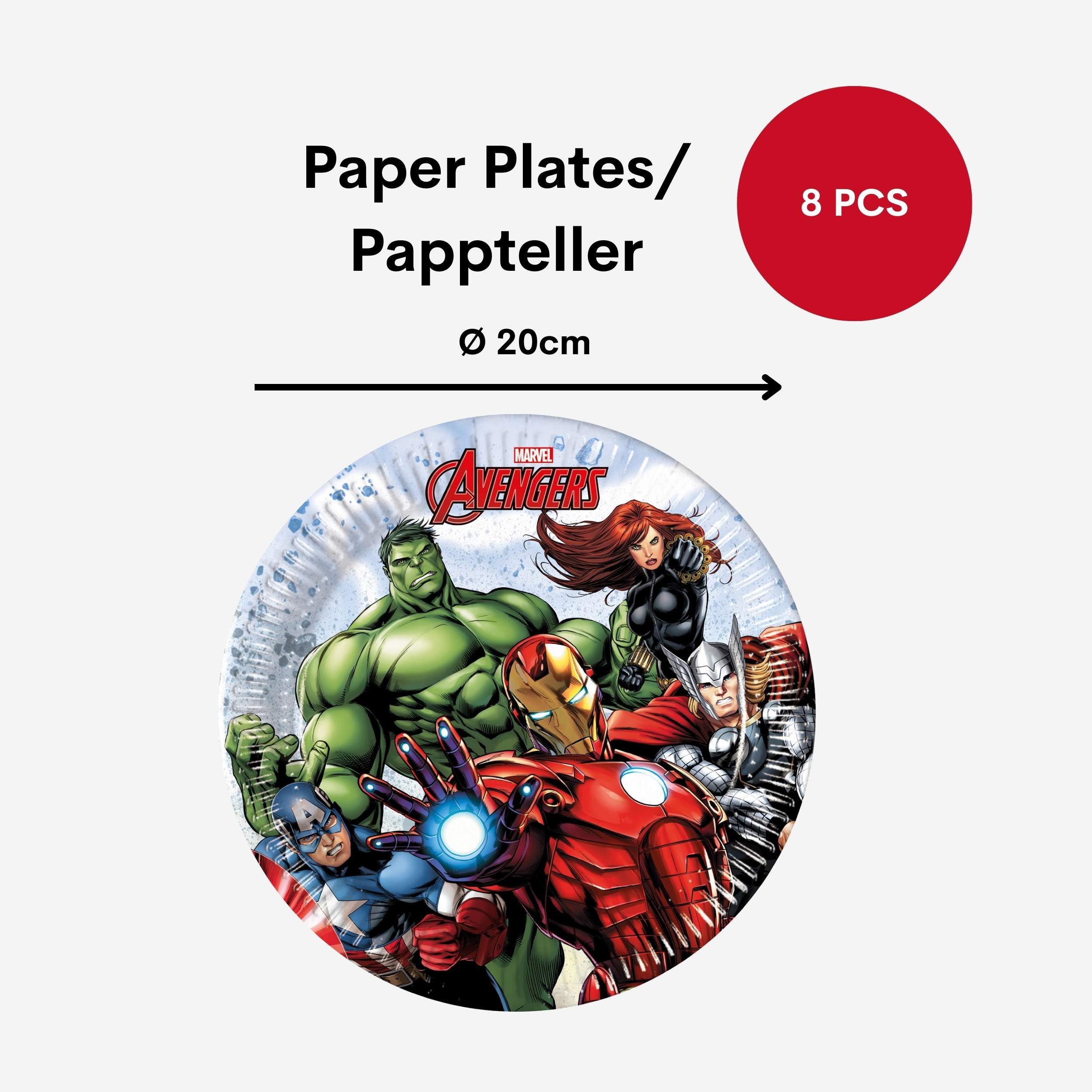 Procos Einweggeschirr-Set 76-tlg. Avengers Infinity Stones Party Set für Kindergeburtstag, 8 Personen – Bild 5 von 5