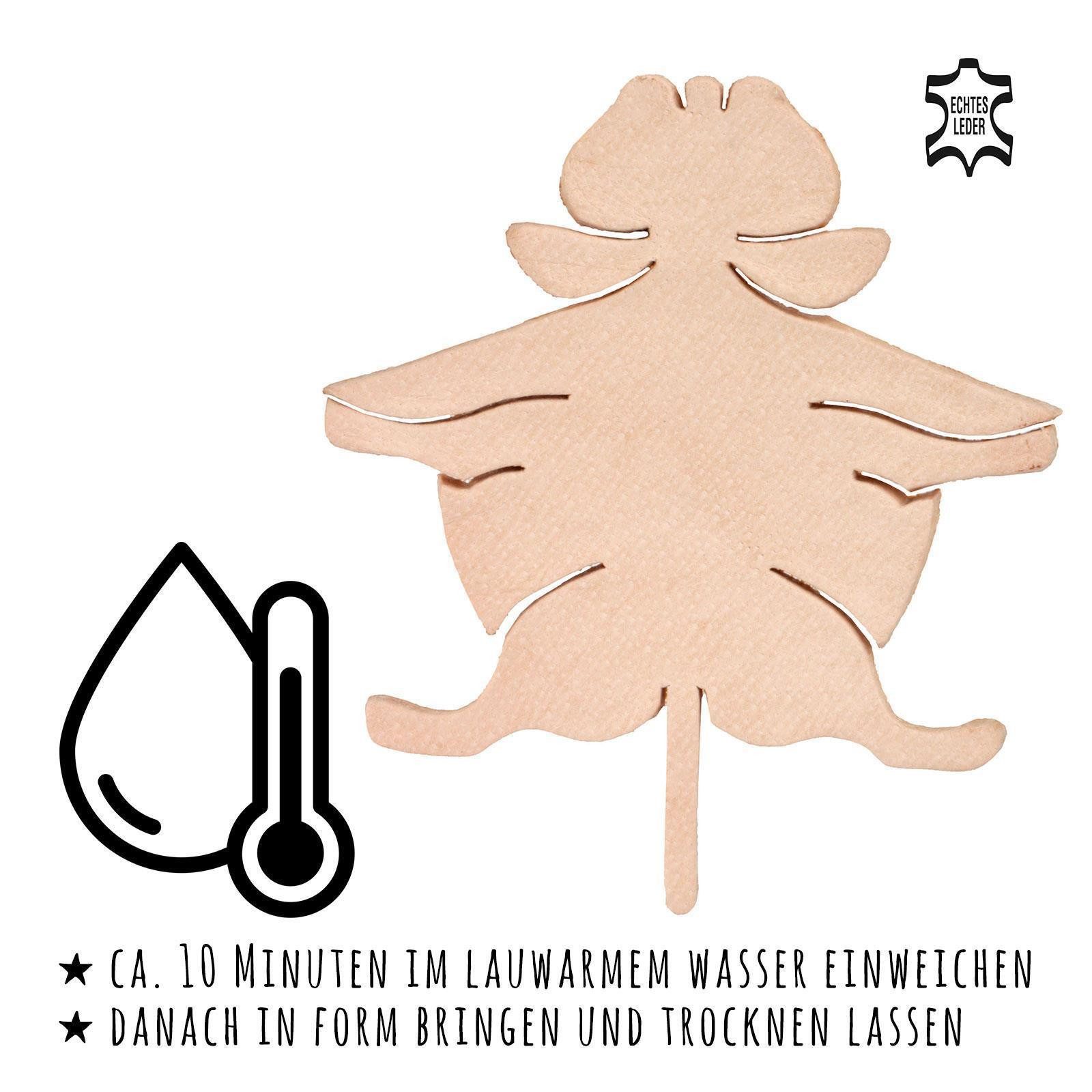 Monkimau Schlüsselanhänger Set Dalmatiner Figur aus Leder zum Selbermachen