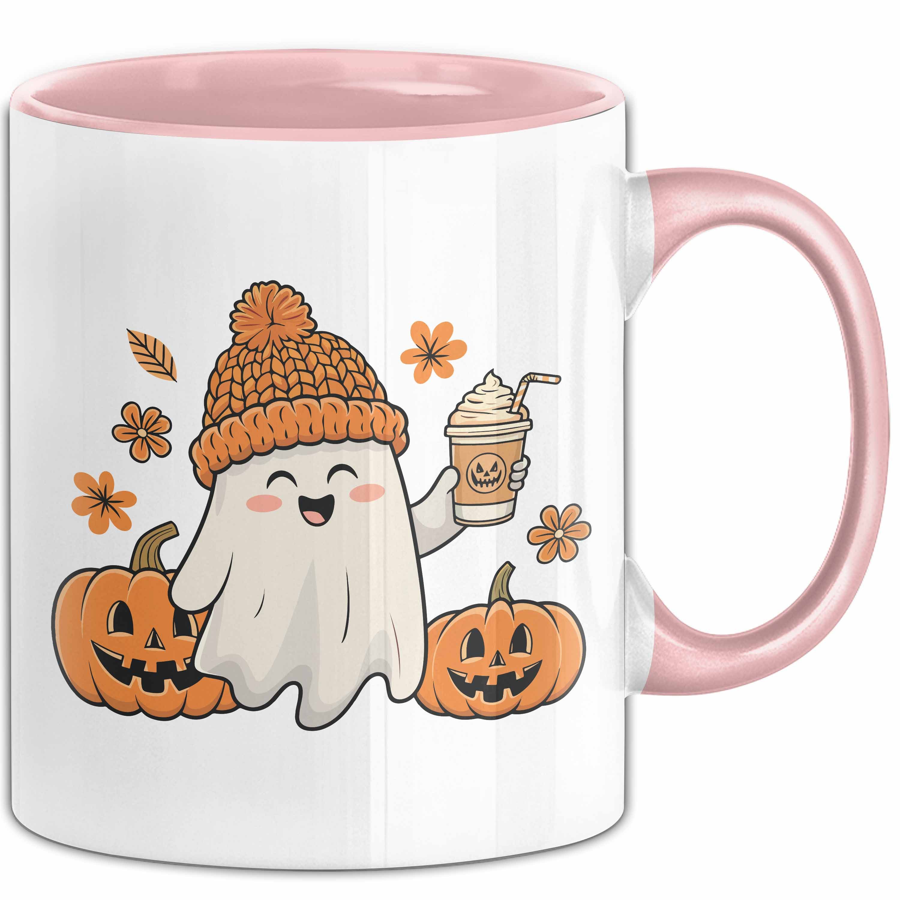 Trendation Tasse Halloween Tasse Geschenk Kürbis Geschenkidee Oktober Kaffee-Becher